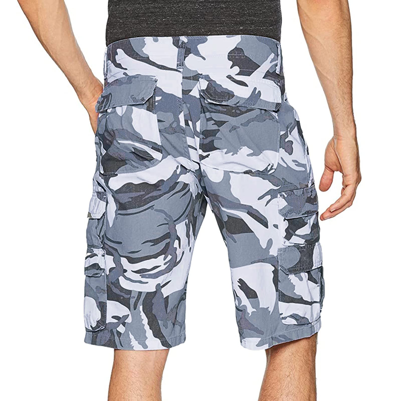 Alalaso Men's Summer Cargo Shorts - Breathable Workout Shorts with Drawstring for Jogging, Sports & Outdoor Activities - Perfect for Gym, Running & Casual Wear