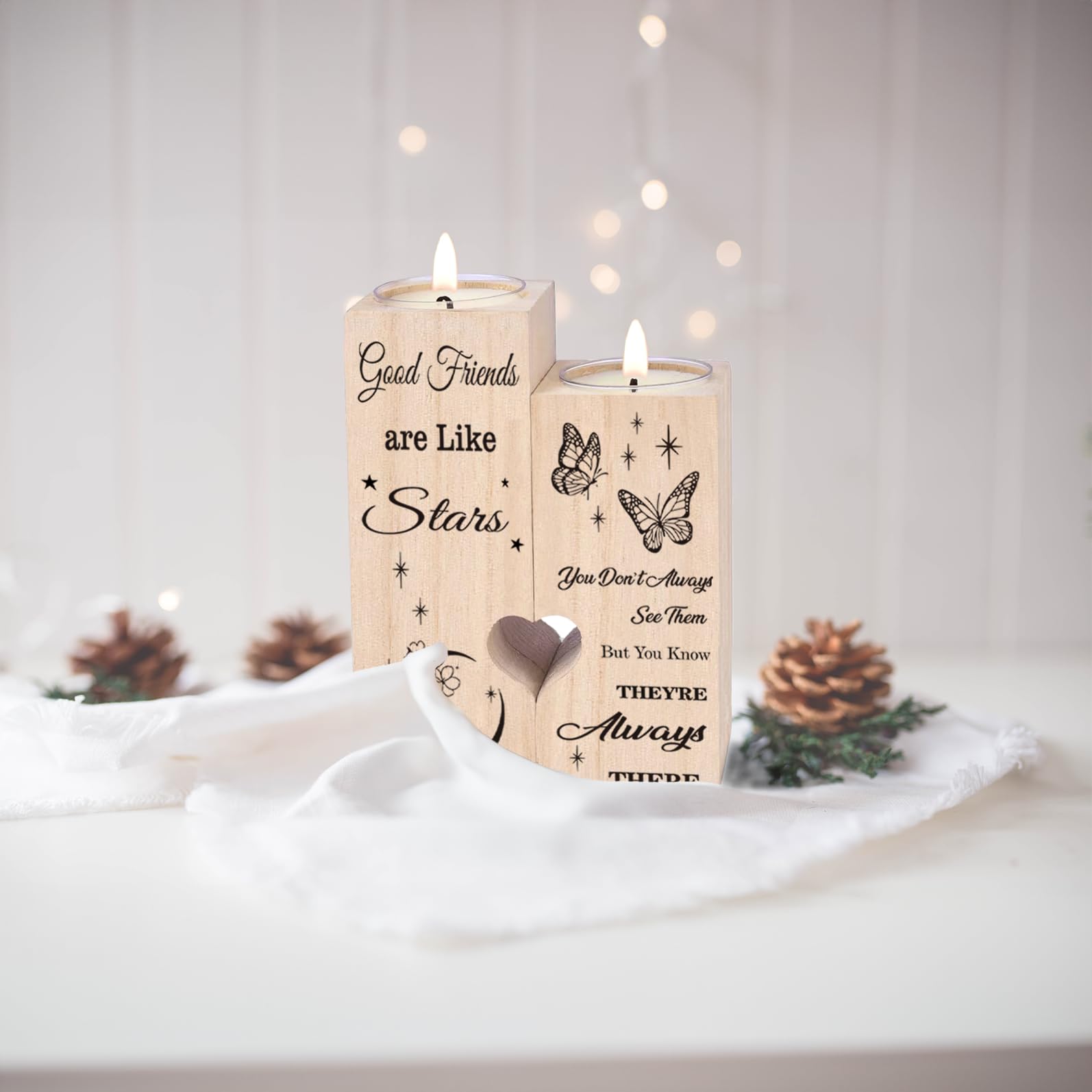 Best Friend Gifts for Women - Creative Candlestick for Birthdays & Friendship