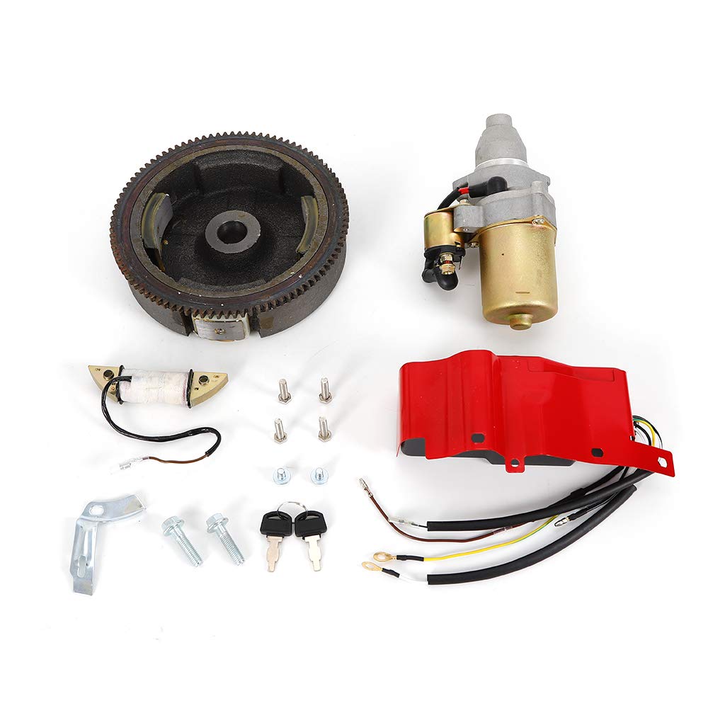 Electric Starter Motor Kit for Honda GX240 8HP & GX270 9HP Engines - Complete Flywheel Starter with Charge Ignition Coil Switch - Easy Engine Startup for Generators, Pumps & Small Machinery