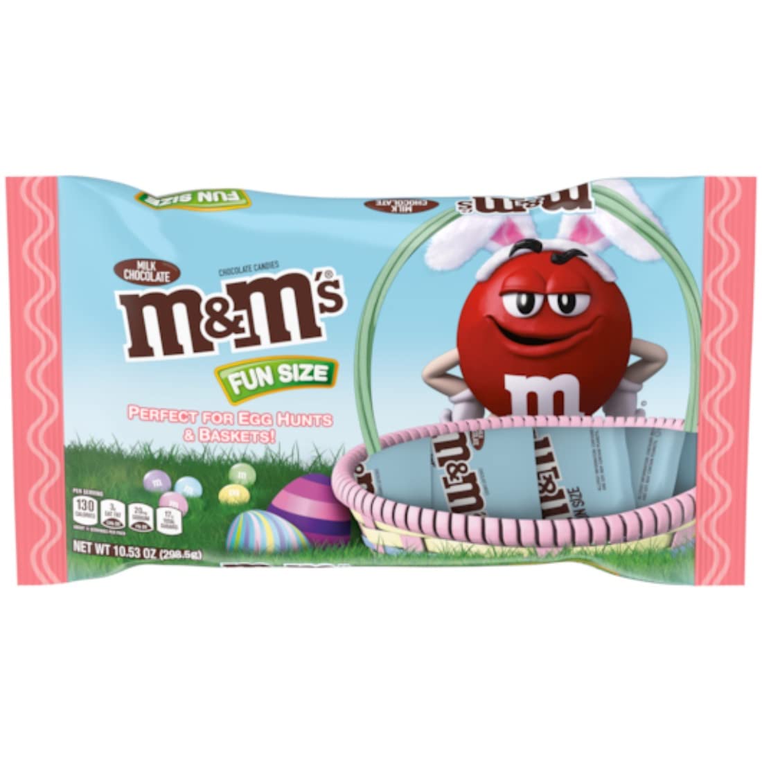 M&Ms Milk Chocolate Candy Fun Size - Pack of 3 | Perfect for Easter Egg Hunts, Halloween Treats & Party Favors | Bulk Individually Wrapped Bags for Classroom Rewards & Holiday Gift Baskets