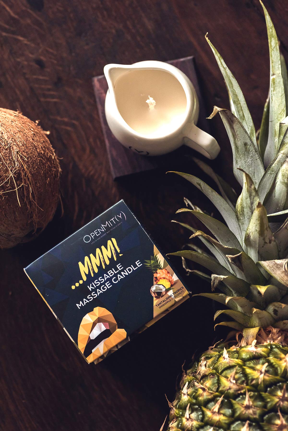 Sensual Massage Oil Candle - Pineapple Coconut Scented Romantic Melt Candle for Couples, Relaxing Aromatherapy & Intimate Massage Gifts - Perfect for Date Nights & Spa Treatments