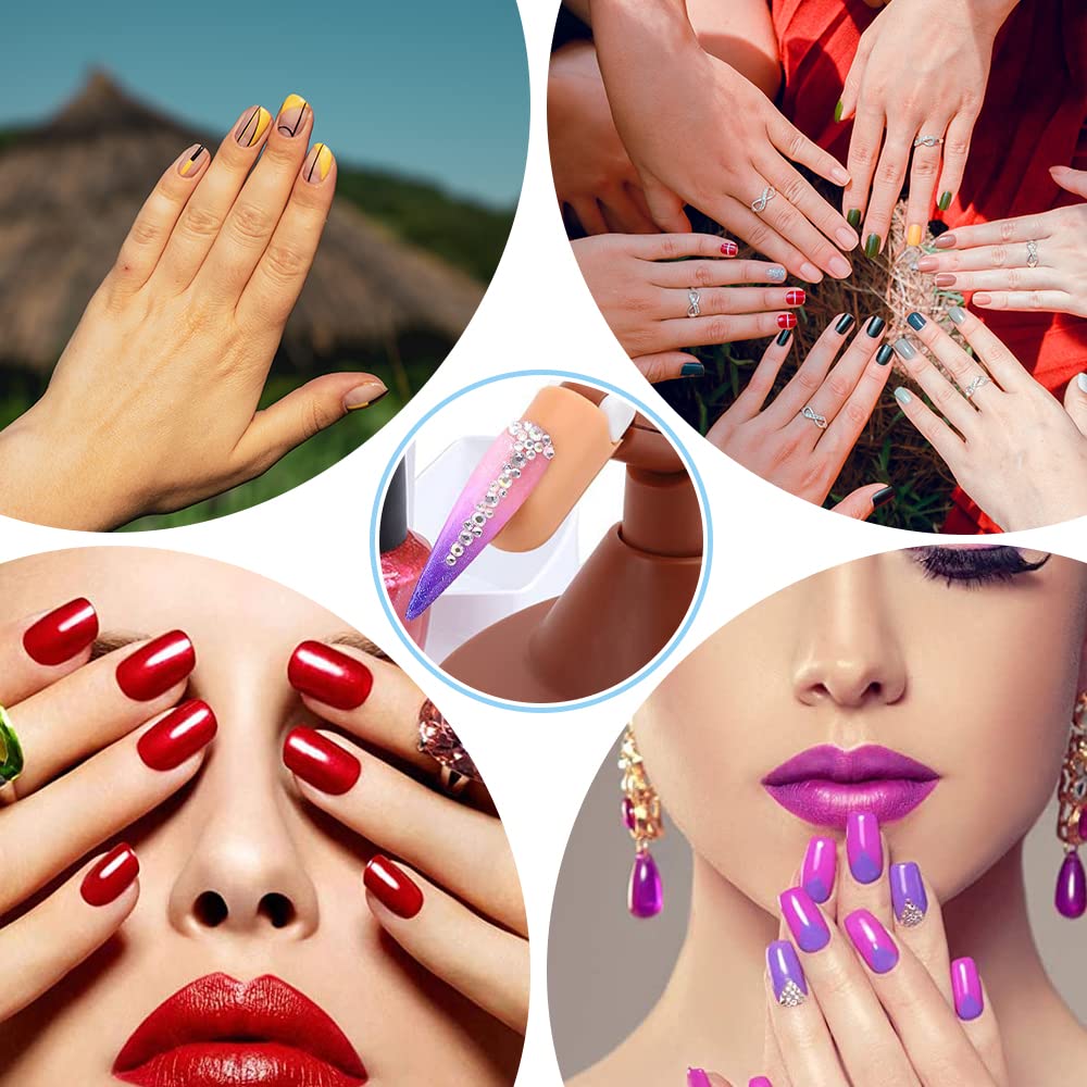 Professional Nail Practice Kit - 1 Set Fake Fingers with 100 Replaceable Nail Tips for Nail Art Training, DIY Manicure & Salon Practice - Perfect for Beginners, Nail Technicians & Home Use