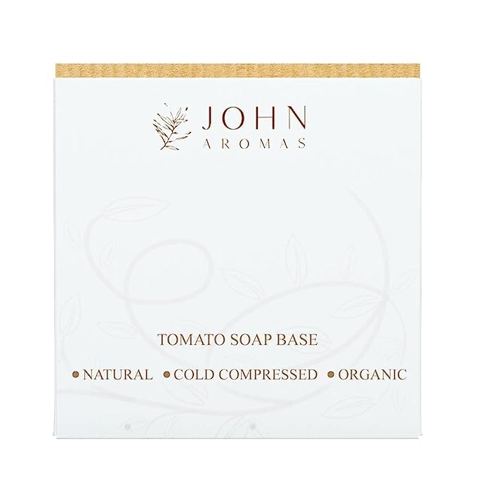 JOHN AROMAS Tomato Pour & Melt Soap Base 500g - Natural Skin Brightening & Whitening Soap for Sunburn Relief & Blemish Lightening | DIY Soap Making, Spa Treatment, Gift Idea