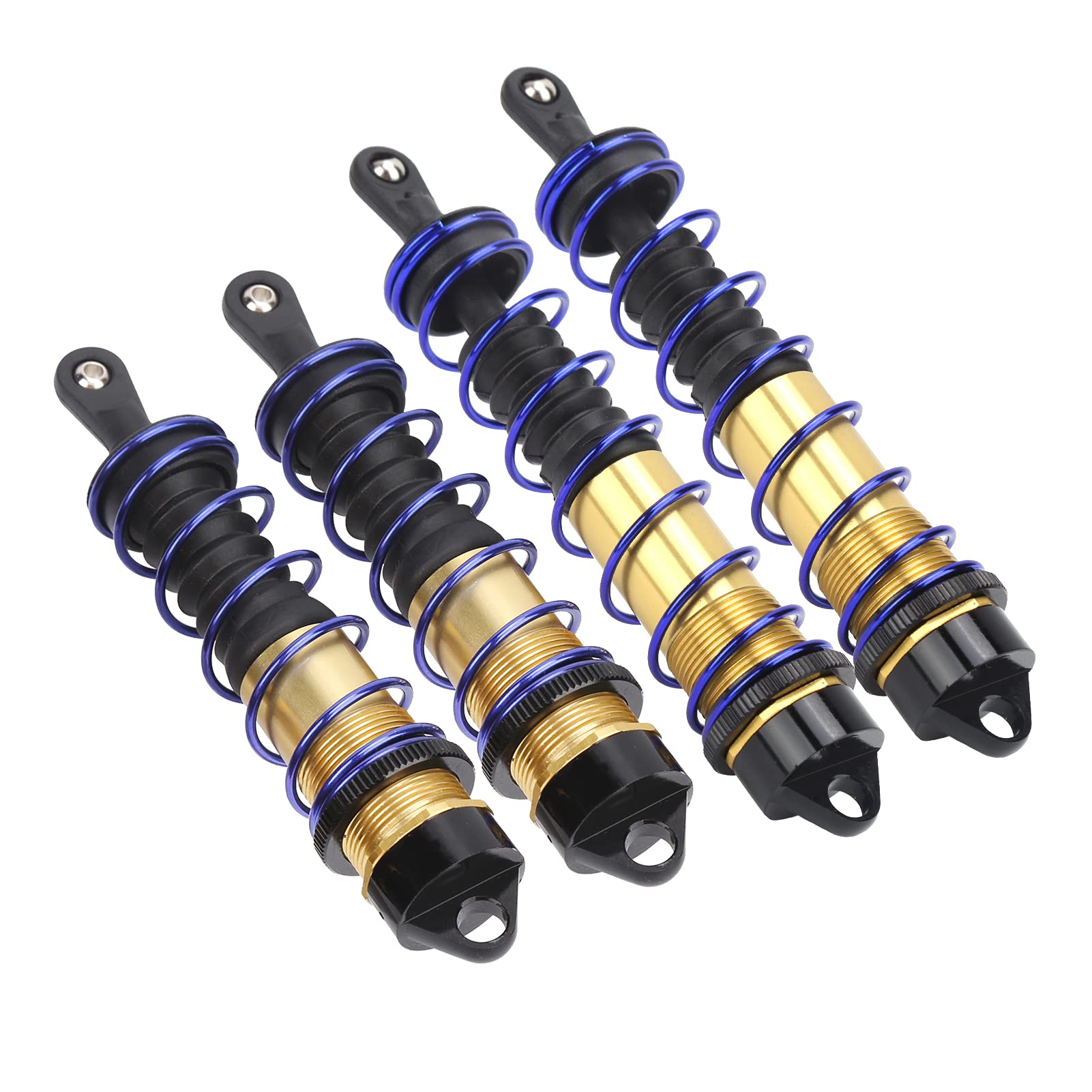 High-Performance 120mm Front & 140mm Rear Aluminum Shock Absorber Set for 1/8 RC Cars - Durable Metal Damper Upgrade Parts (Gold) - Perfect for Off-Road Racing & RC Car Performance Enhancement