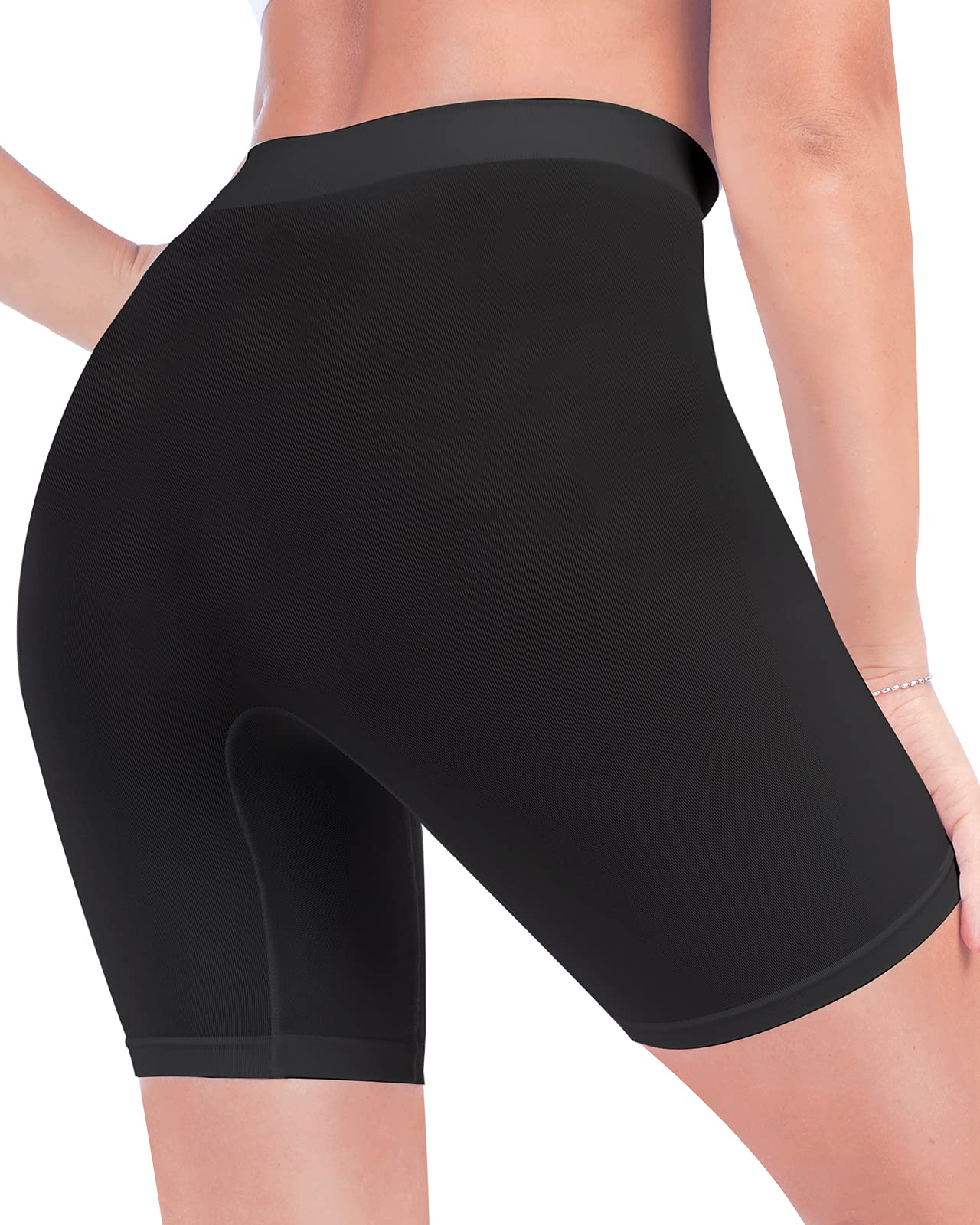 Reamphy 3 Pack Women's Slip Shorts - Breathable Anti-Chafing Yoga Biker Shorts for Under Dresses | Perfect for Summer, Workout & Daily Wear
