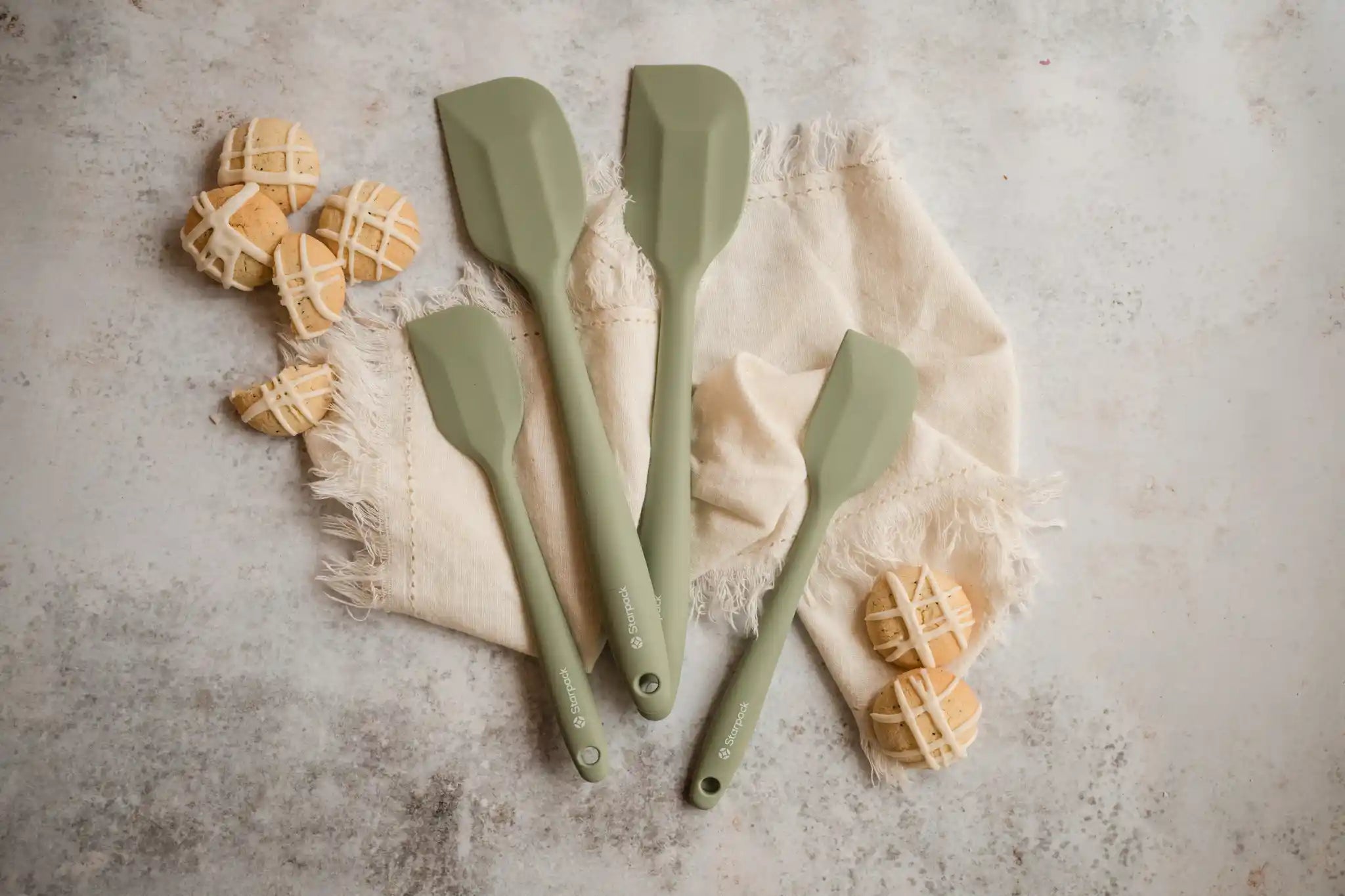 Premium Silicone Spatula Set of 4 - Heat Resistant 600°F, Non-Stick Kitchen Utensils (8