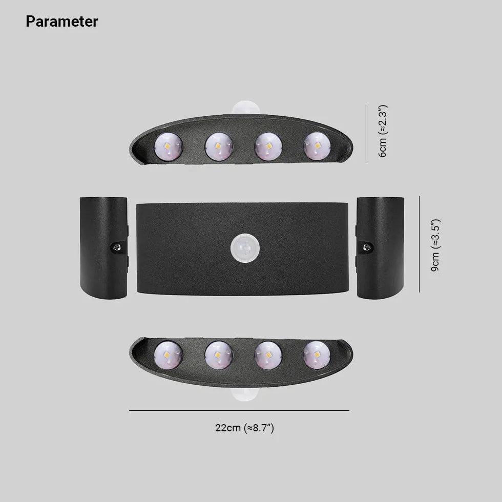 Motion Sensor LED Outdoor Wall Lights - Waterproof Up and Down Lighting for Porch, Garden, Pathway | Energy-Efficient Security Light for Home & Commercial Use