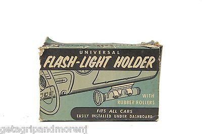 Kastar Universal Flashlight Holder with Rubber Rollers - Vintage Antique Design for Camping, Hiking & Emergency Use