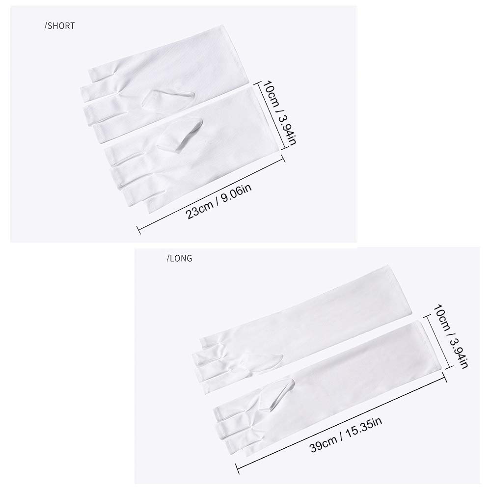 EXCLUZO Fingerless UV Gloves - 1 Pair Protective Gloves for UV Nail Polish Curing with LED Lamp, Manicure & Gel Nail Tools | Perfect for Salon & Home Nail Care