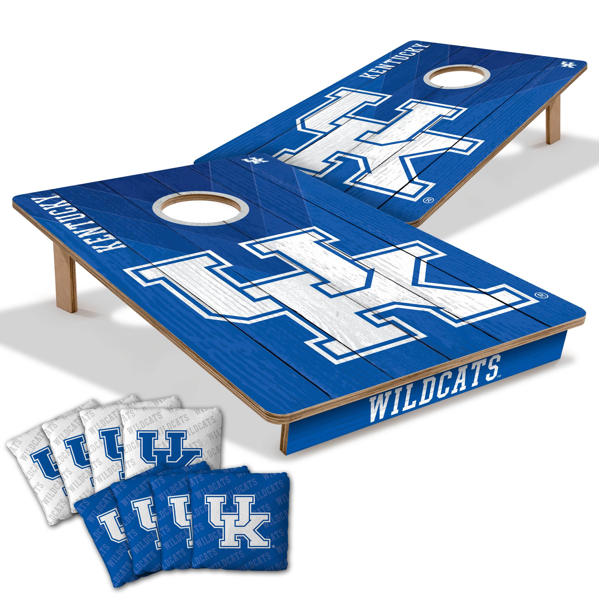 YouTheFan NCAA 2’ x 3’ Wood Cornhole Game Set with Logo Bags - Outdoor Tailgate Party, Backyard BBQ, College Football Game Day Fun