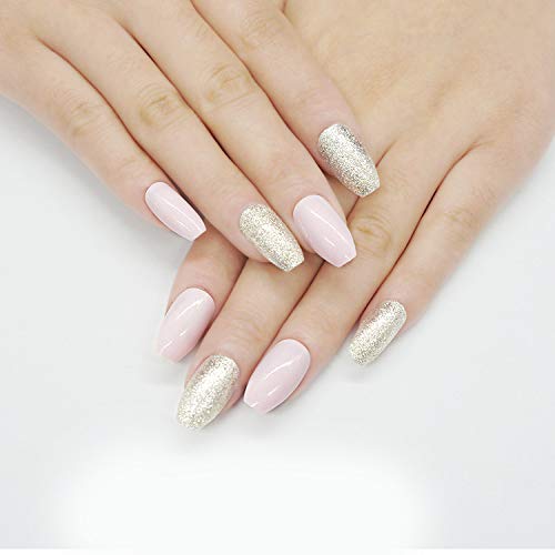YIMART 500pcs Clear Coffin Fake Nails - Ballerina Acrylic Full Cover Artificial Nail Tips for Salon & DIY Manicure - Long Lasting Ballet Shape False Nails for Party, Wedding & Special Occasions