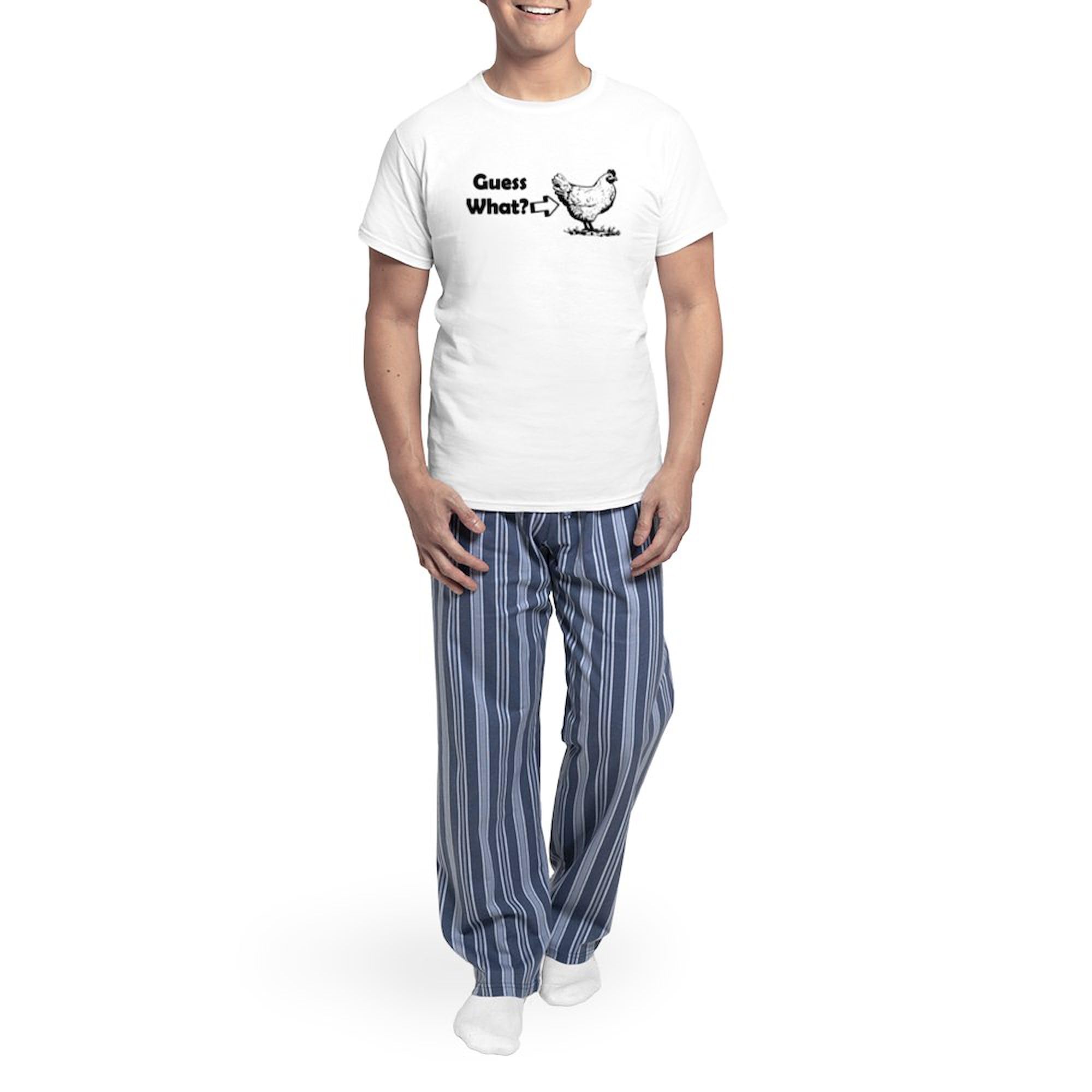 Guess What Chicken Butt Pajamas for Men - Funny Novelty Sleepwear Set | Soft & Comfortable Cotton PJs for Lounge & Sleep | Perfect Gift for Birthday & Christmas