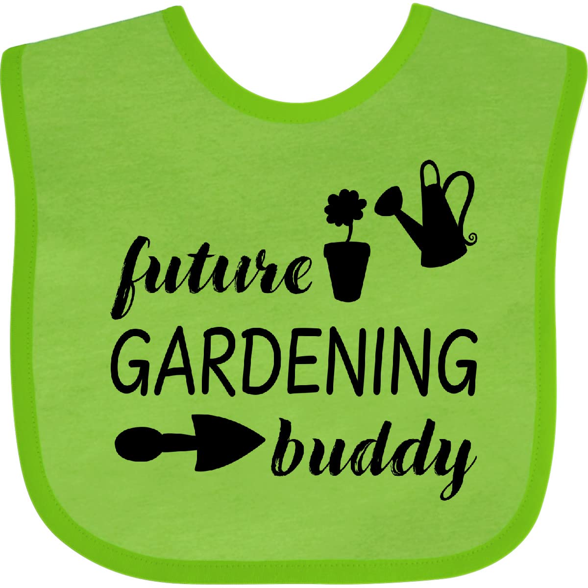 Inktastic Future Gardening Buddy Baby Bib - Adorable & Durable Organic Cotton Bib for Babies & Toddlers - Perfect for Feeding, Playtime, and Outdoor Adventures