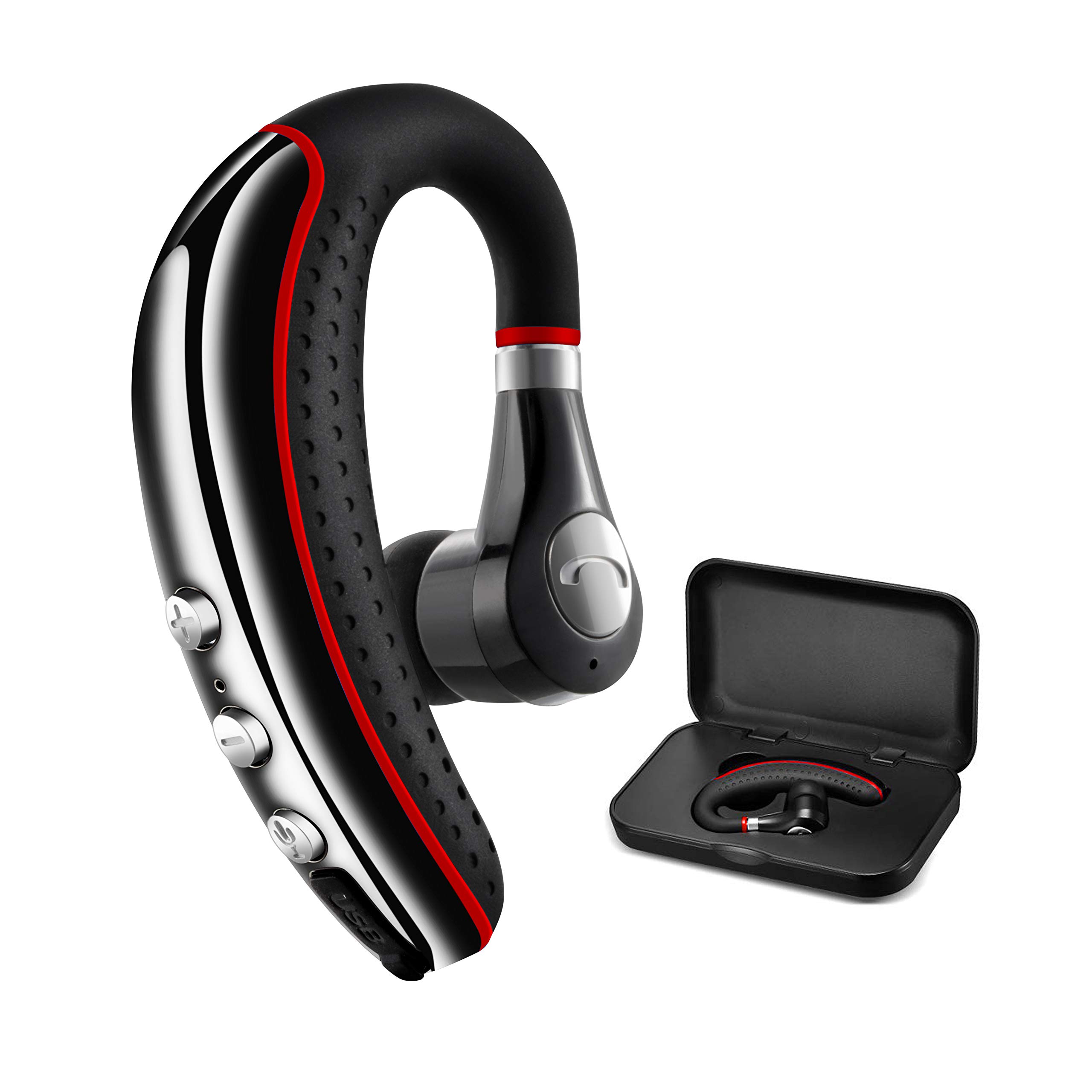 CANDEO Bluetooth 5.0 Wireless Headset with Noise Cancelling Mic - High-Fidelity Stereo Sound for iPhone, Android & Bluetooth Devices - Perfect for Business Calls, Driving & Office Use