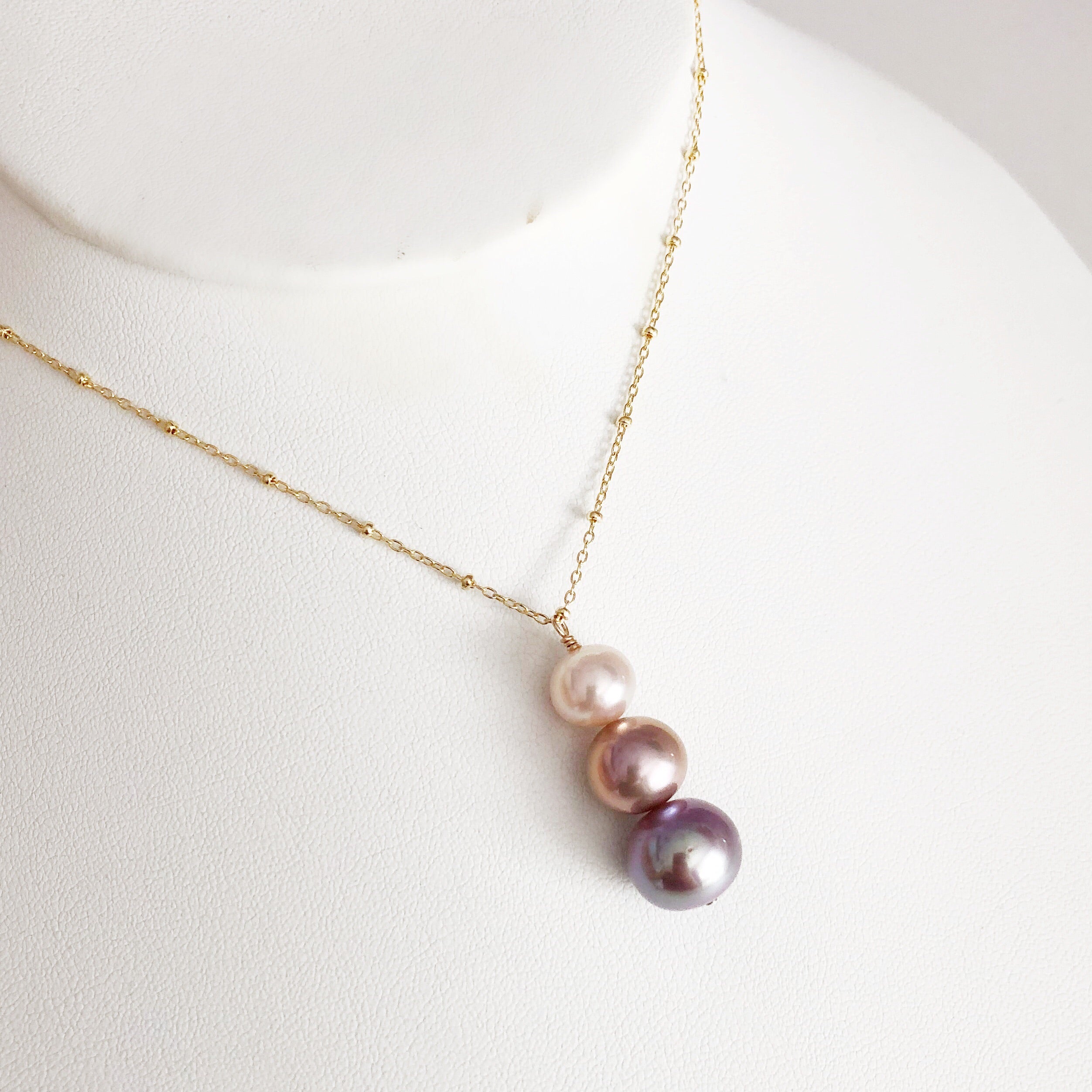 Arya Purple Edison Pearl Necklace (N295) - Elegant Jewelry for Women, Perfect for Parties, Weddings & Special Occasions