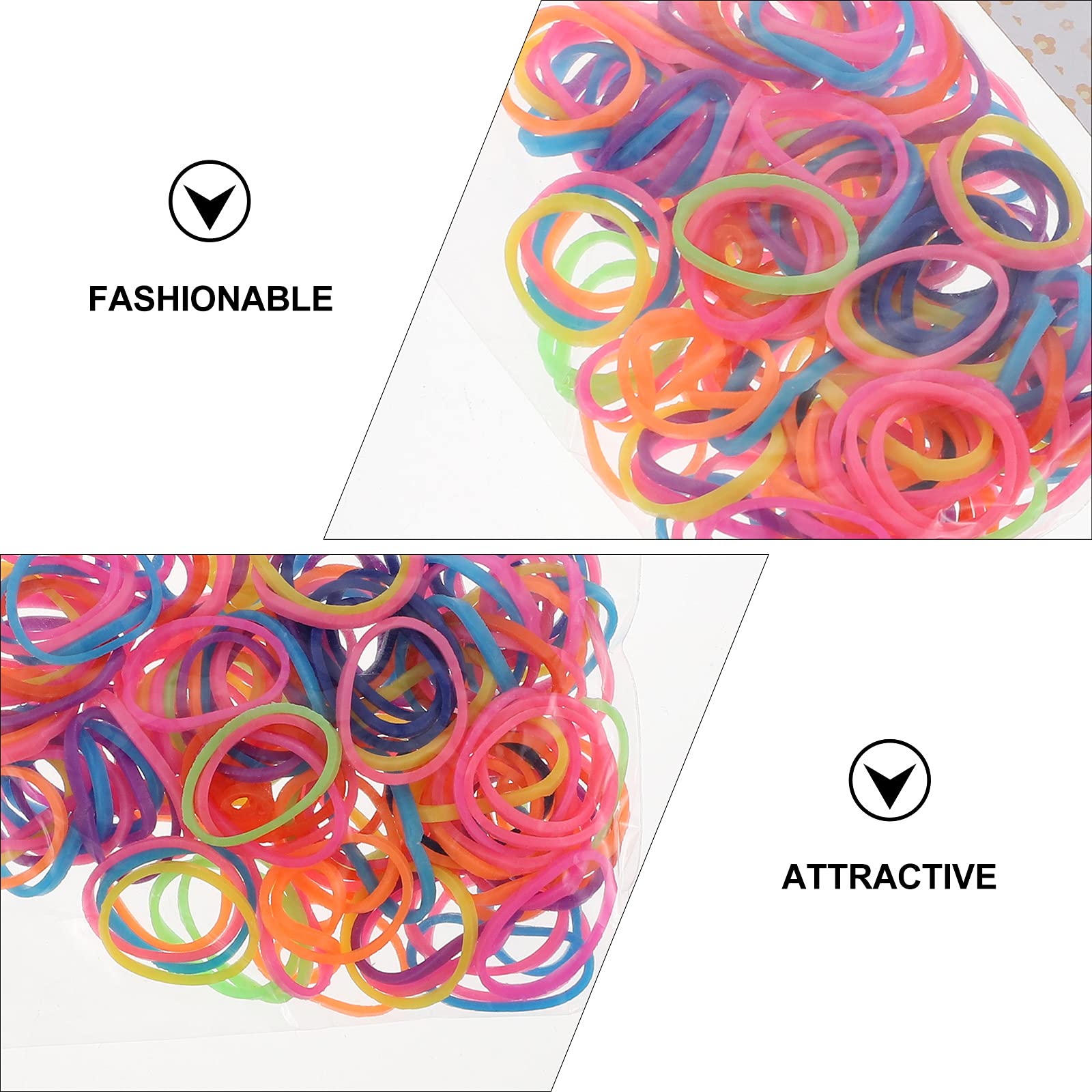 500pcs Pet Hair Ties - Soft Elastic Rubber Bands for Cats & Dogs, Gentle Topknot Bands for Grooming, Training & Playtime - Perfect for Pet Styling, DIY Crafts & Daily Use