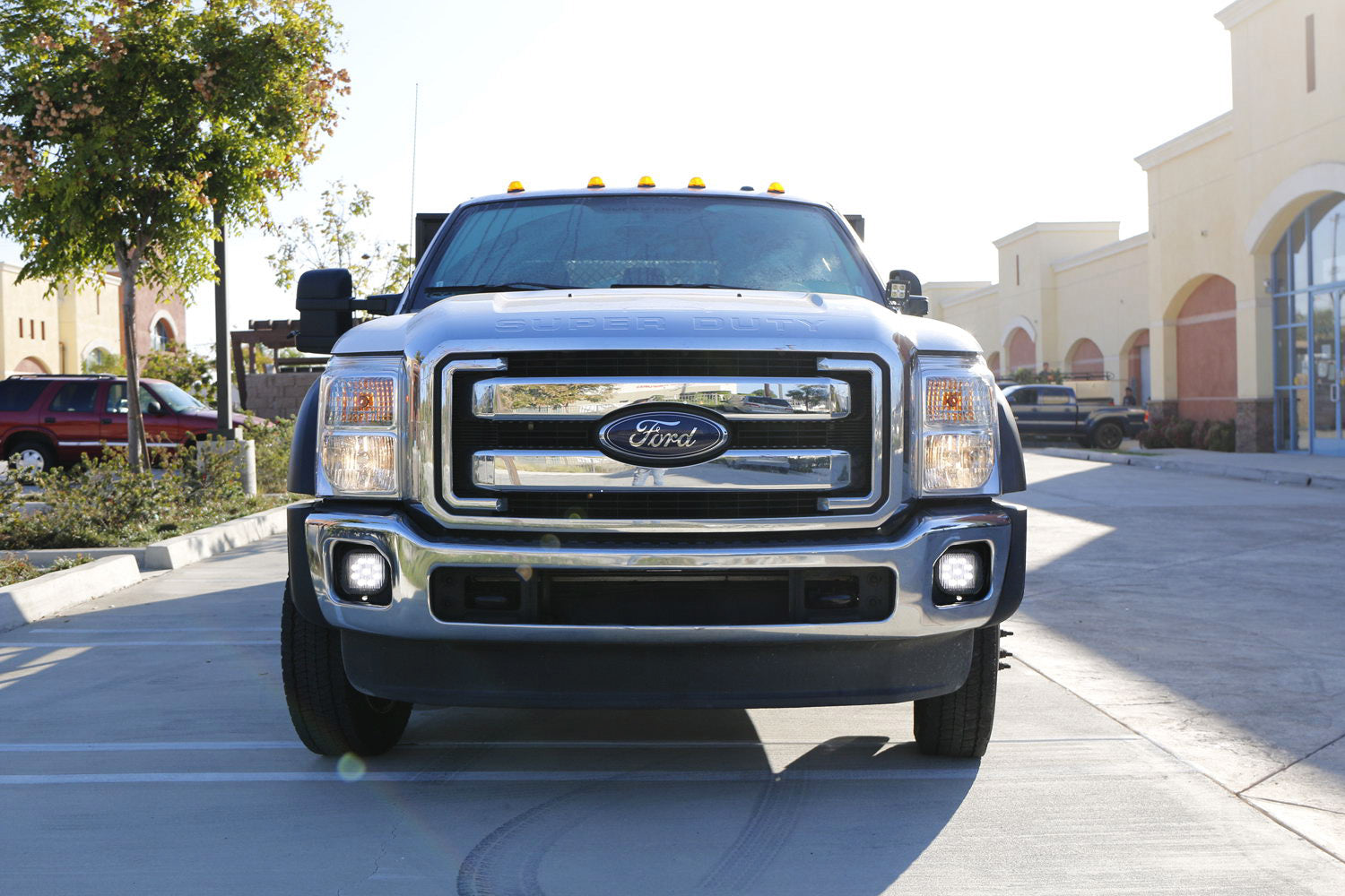 27W LED Fog Lights with Bezels, Brackets & Wiring Kit for 2011-2016 Ford F250 F350 F450 Super Duty Trucks - Durable Off-Road Lighting for Foggy Conditions & Night Driving