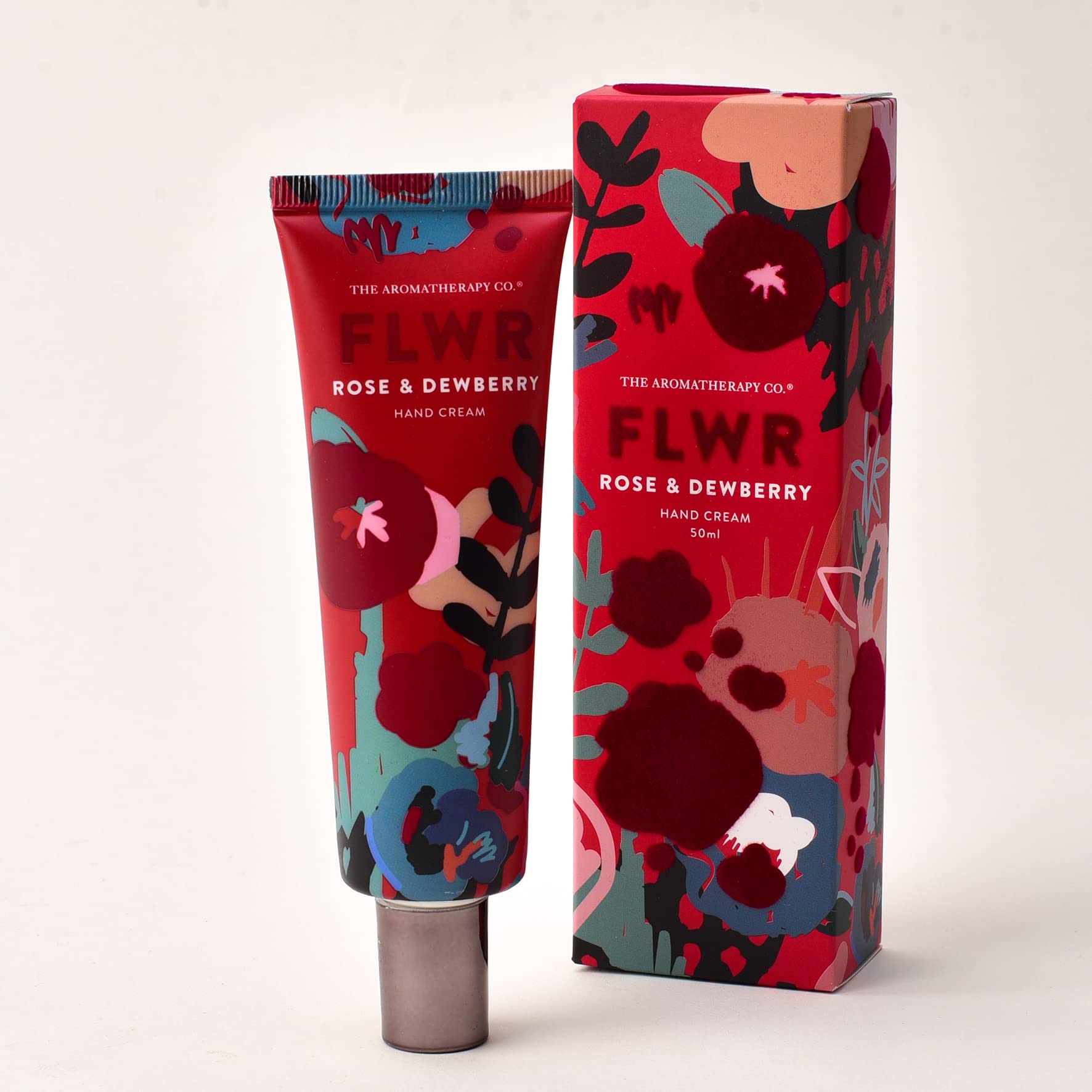 FLWR Hand Cream 50ml - Rose & Dewberry Scented Moisturizer for Dry Skin | Hydrating & Nourishing Hand Care | Perfect for Office, Travel & Gift Giving