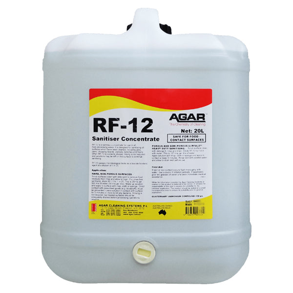 RF12 No Rinse Food Grade Sanitizer Concentrate - Professional Kitchen, Restaurant & Food Processing Sanitation Solution