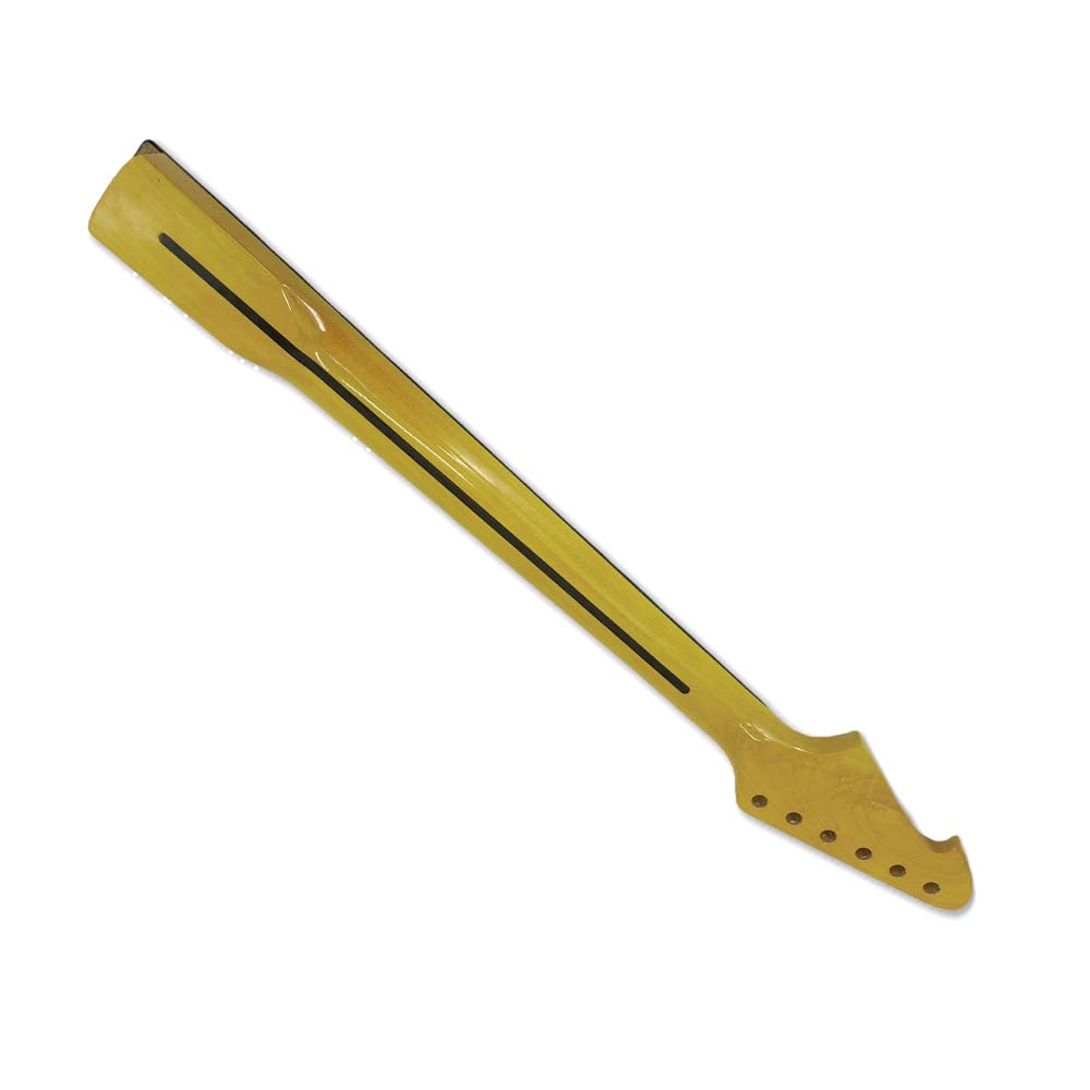 Maple Electric Guitar Neck Replacement - 22 Frets, 25.5 Inch Scale, Bolt-On with Block Inlays - Perfect for DIY Guitar Building & Upgrades | Fits Strat, Tele & Electric Guitar Parts