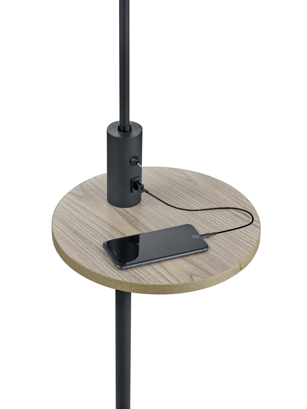 Claas Classic Floor Lamp in Nickel/Black - Modern Adjustable Standing Light for Living Room, Bedroom & Office
