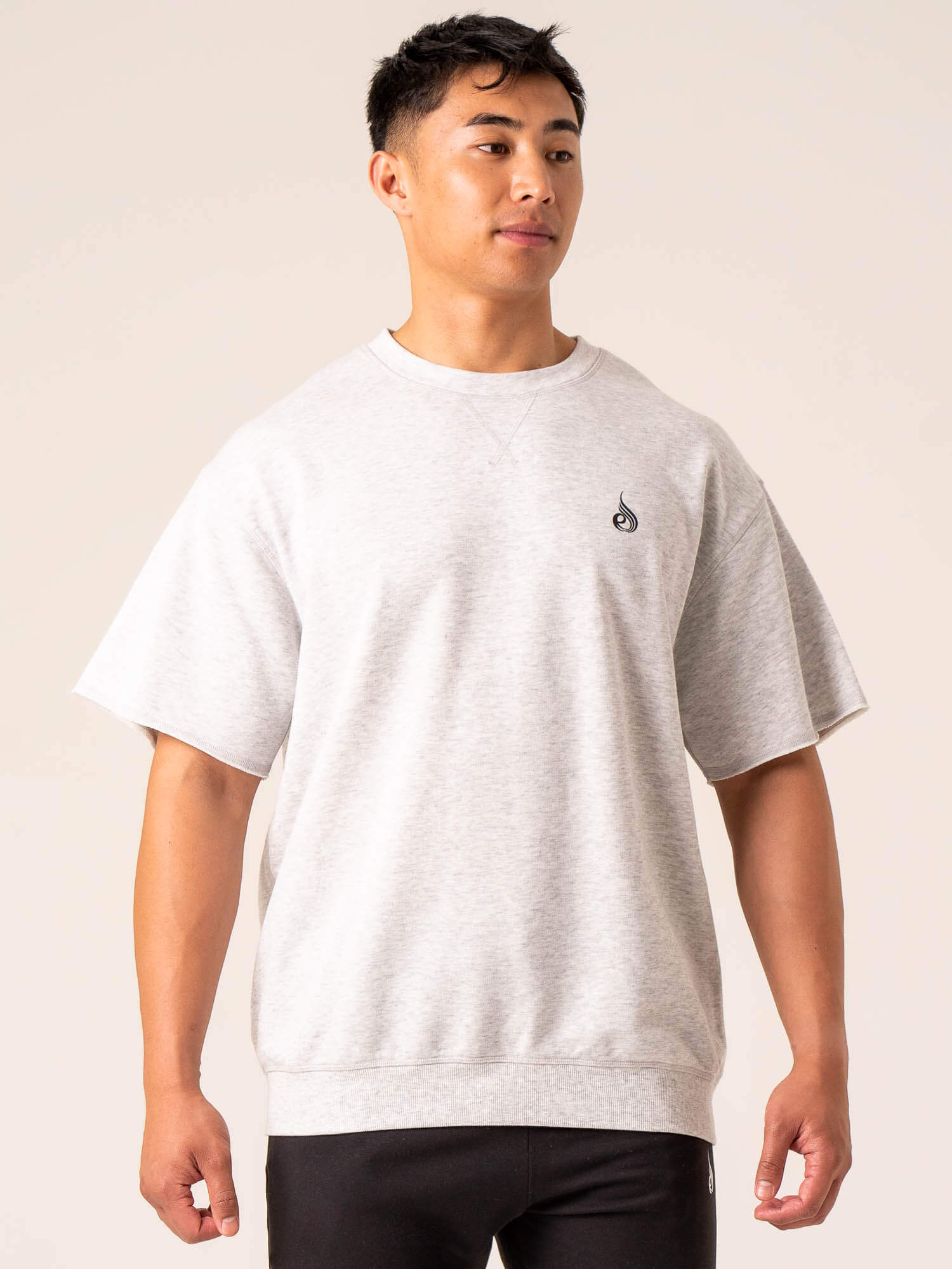 Emerge Fleece T-Shirt for Men & Women | Soft & Comfortable Snow Grey Marl Pullover | Perfect for Casual Wear, Outdoor Activities & Layering