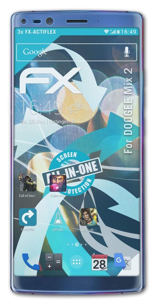Doogee Mix 2 Screen Protector - 3 Pack Ultra Clear Flexible HD Film - Anti-Scratch & Bubble-Free - Perfect for Work, Travel & Outdoor Activities