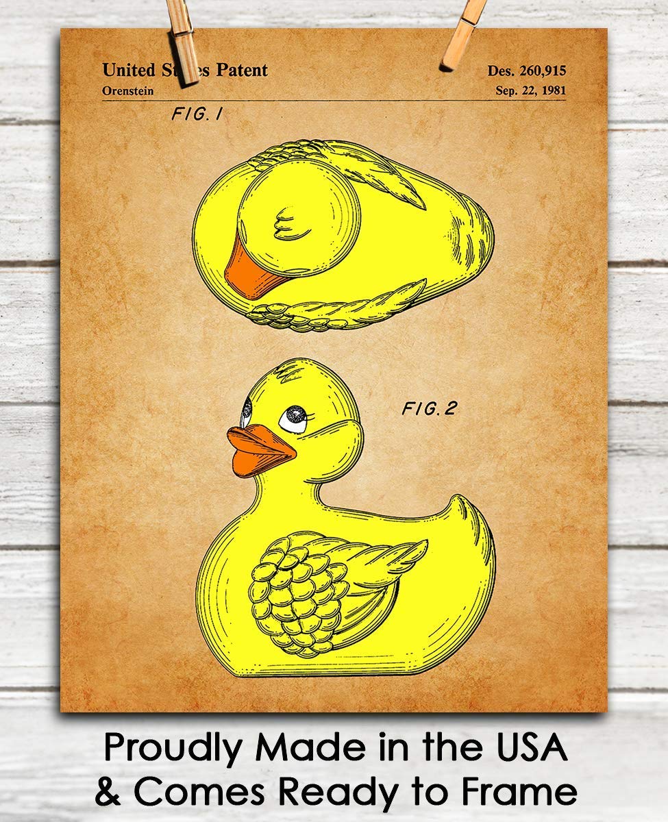 Farmhouse Duck Decoy Bathroom Wall Art - 8x10 Unframed Print for Bathroom Decor