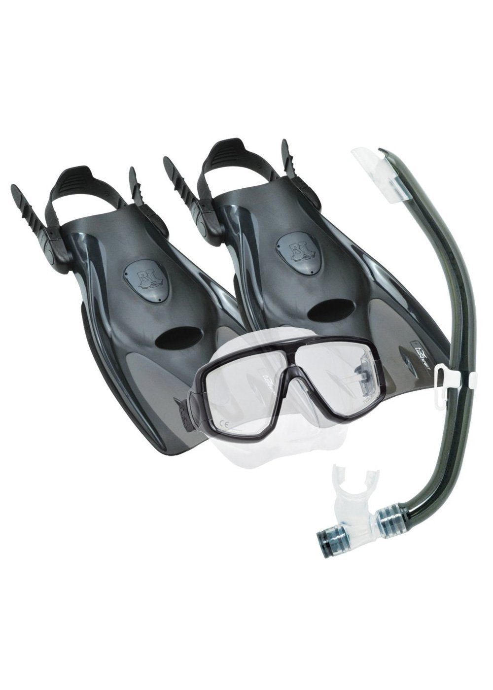 Tusa Platina Hyperdry Snorkeling Set for Adults - Full Face Snorkel Mask, Adjustable Fins, Dry Top Snorkel - Perfect for Scuba Diving, Beach Vacations & Underwater Exploration