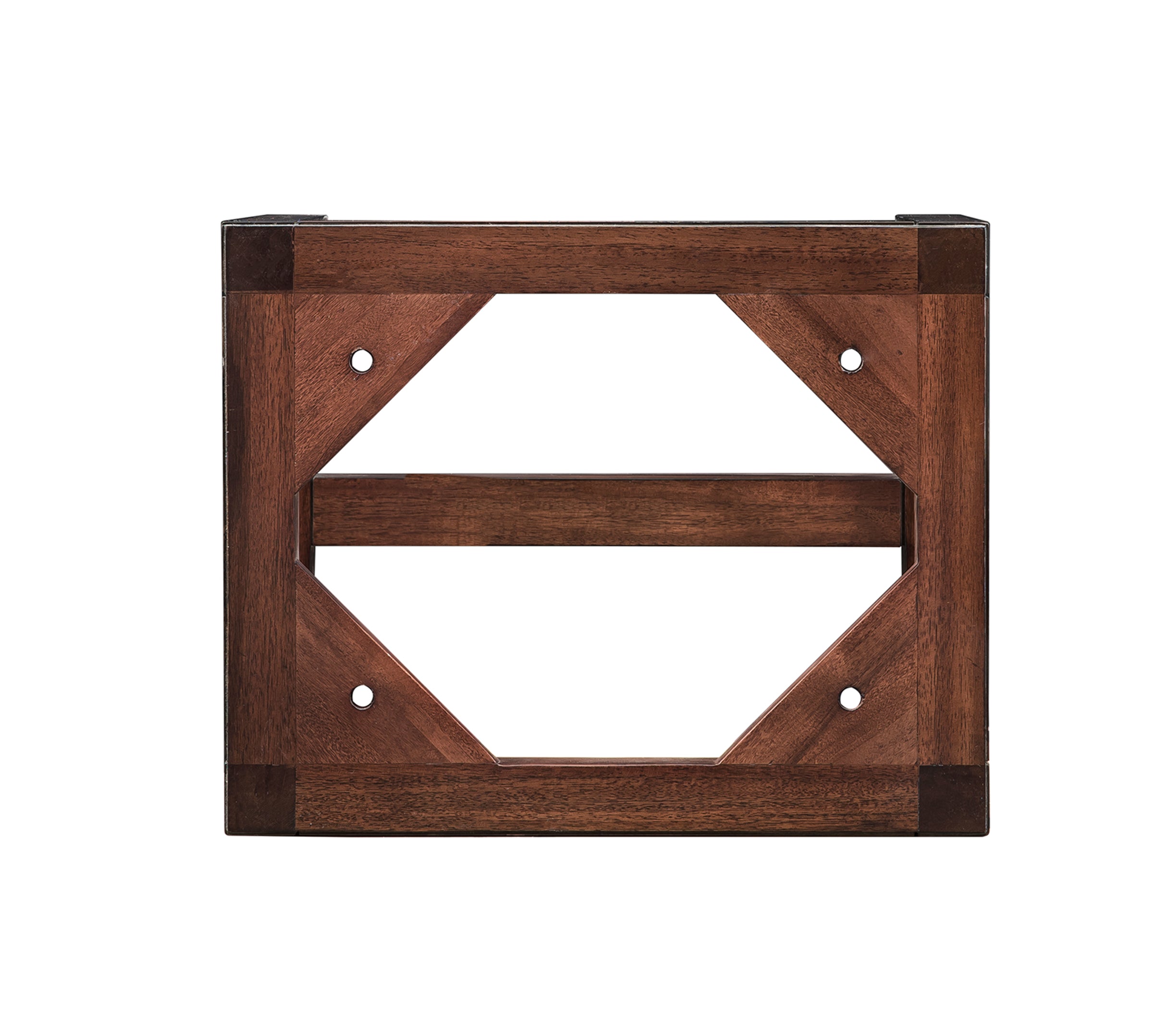 Addison 12-Inch Wooden Stand for Petite Tower Hutch - Mid Century Modern Acacia Wood Display Shelf - Perfect for Kitchen Countertop, Bathroom Storage & Home Decor