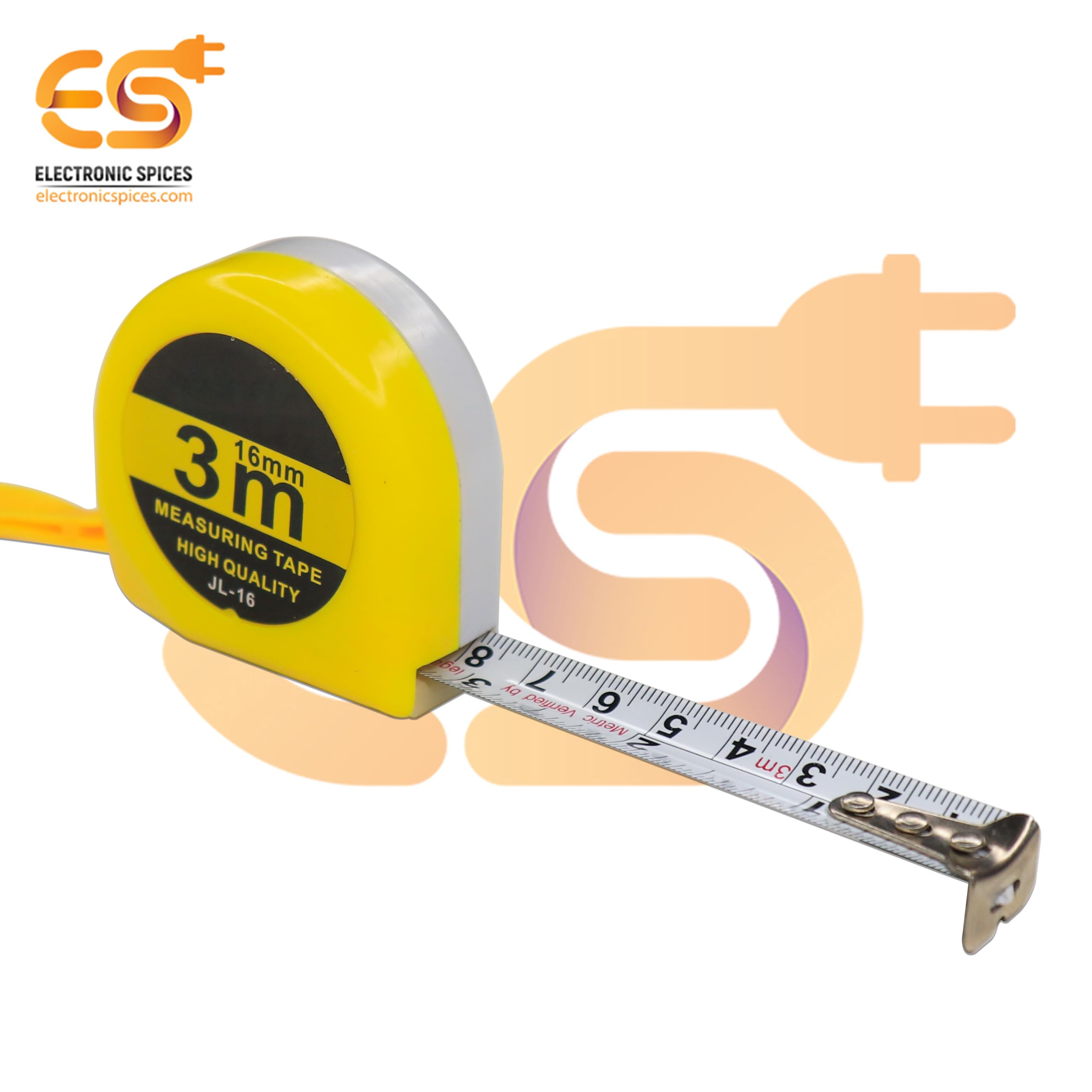 16mm High Steel 3m (10ft) Measuring Tape for Construction, Carpentry, DIY Projects - Durable & Accurate Metric Ruler for Home Improvement, Woodworking, and Metalworking