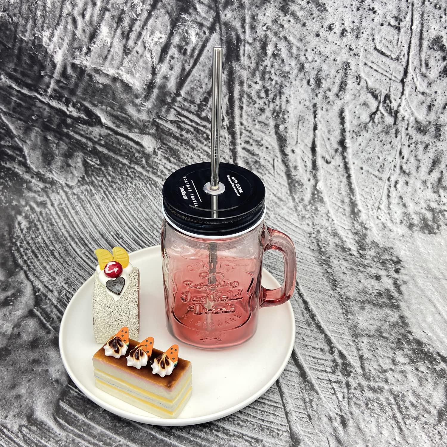 200 Pack Reusable Stainless Steel Straight Straws - 10.5