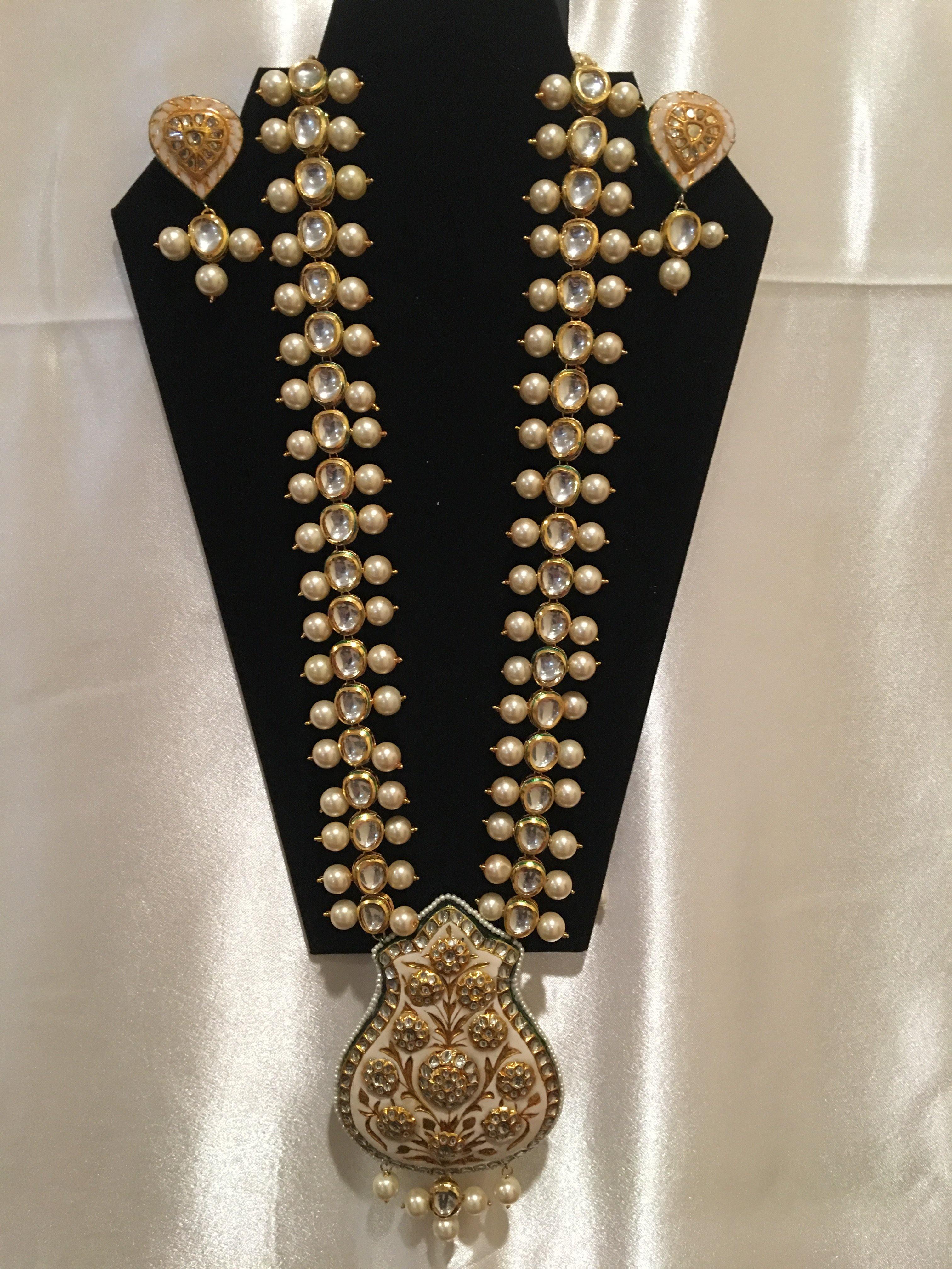 Exquisite Ivory Long Meenakari Necklace - Handcrafted Indian Jewelry for Women | Perfect for Weddings, Parties & Ethnic Fashion