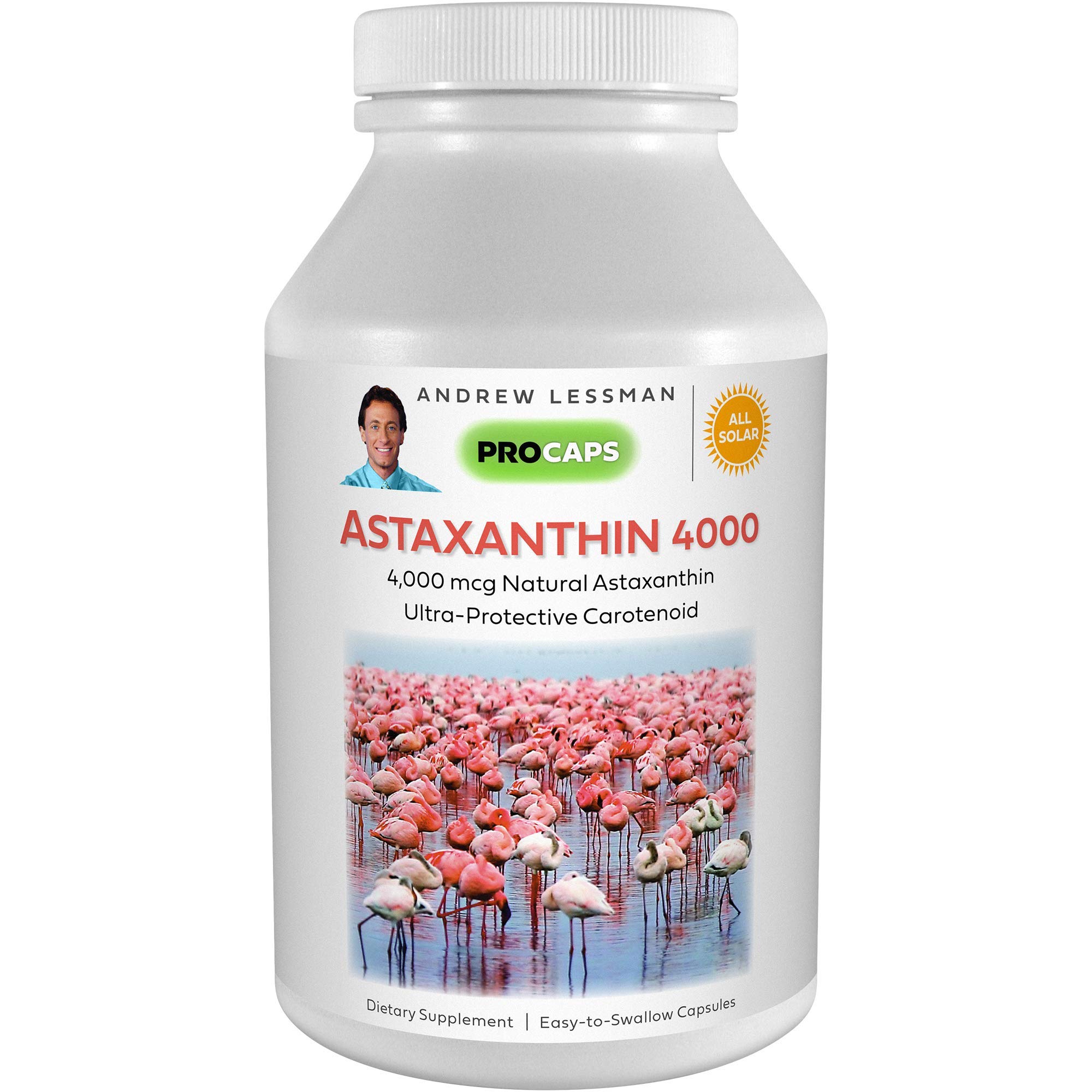 ANDREW LESSMAN Astaxanthin 360 Softgels - 4000 mcg Natural Astaxanthin Supplement | Powerful Antioxidant for Eye, Heart & Skin Health | Non-GMO, No Additives | Easy to Swallow Softgels for Daily Wellness Support