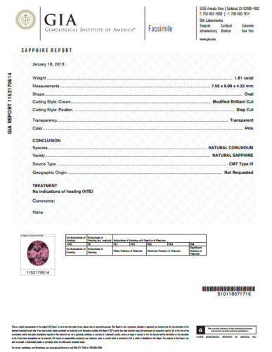 GIA Certified 2.97ct Natural No Heat Vivid Pink Sapphire Ring - Three Stone Wrap Design for Engagement, Anniversary & Special Occasions