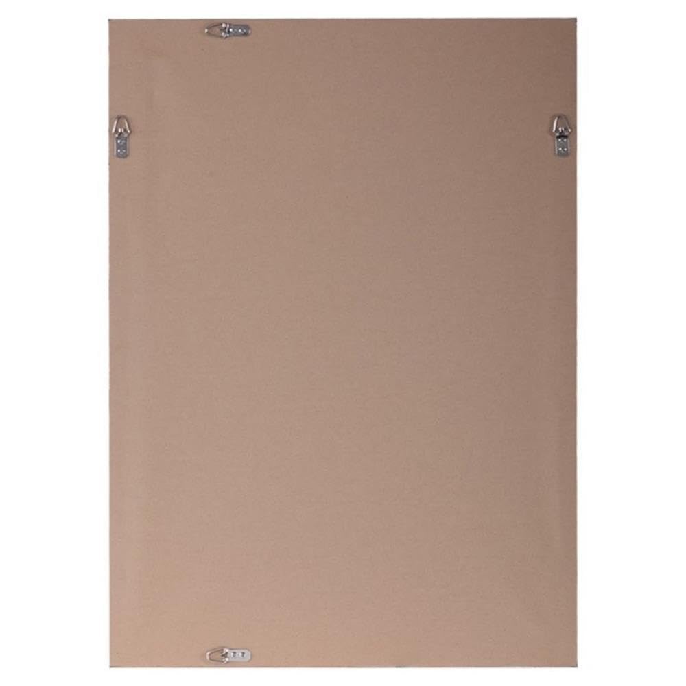 BOWERY HILL Contemporary Gloss White Wall Mirror - Modern Home Decor for Living Room, Bedroom & Entryway