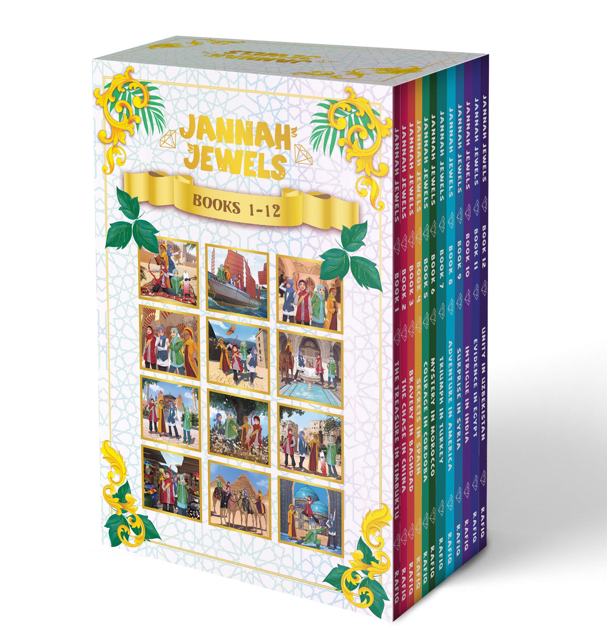 Jannah Jewels Complete 12-Book Islamic Chapter Book Set for Muslim Kids - Diverse Children's Book Series | Perfect for Bedtime Stories, Islamic Education & Multicultural Learning