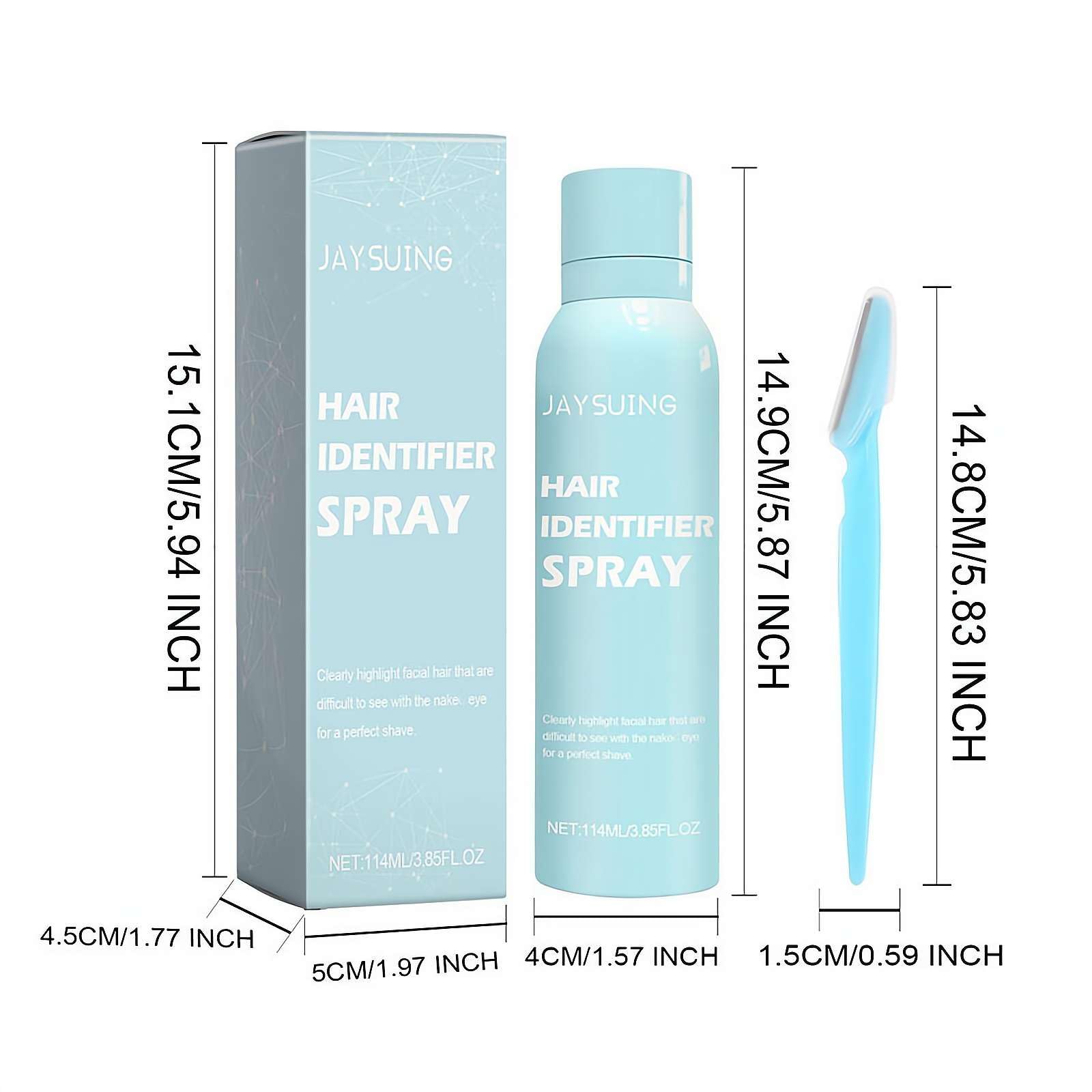 Best Hair Identifier Spray for Face Shaving & Dermaplaning - Moisturizing Facial Hair Removal Powder Spray for Women | Pre-Shave Prep & Post-Shave Skincare for Smooth Results