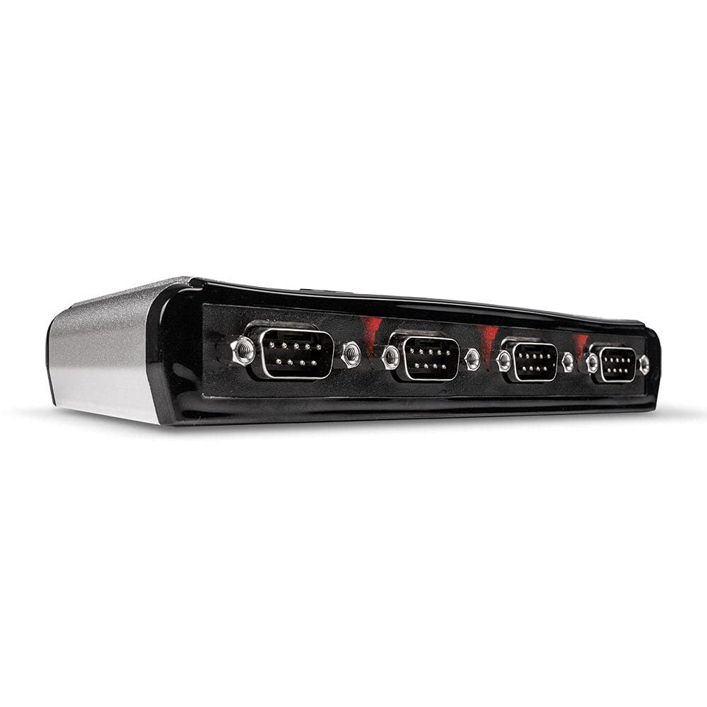 LINDY 4-Port USB to RS-232 Serial Adapter (9-Pin DB9) - Model 42858 | Connect Legacy Devices to Modern Computers for Industrial, POS & Networking Applications