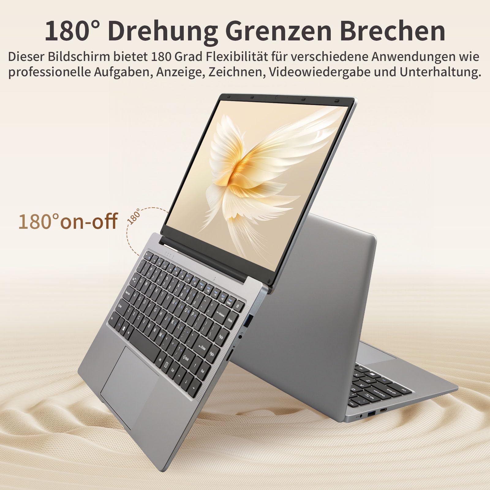 Zyphionix 14 Inch Ultrabook Laptop - 8GB RAM 256GB SSD, Windows 11 Pro, 1920x1080 IPS Display, Intel Celeron N4120 (Up to 2.6GHz), 2x USB 3.0 - Thin & Light Notebook (Gray) for Business, Students & Remote Work