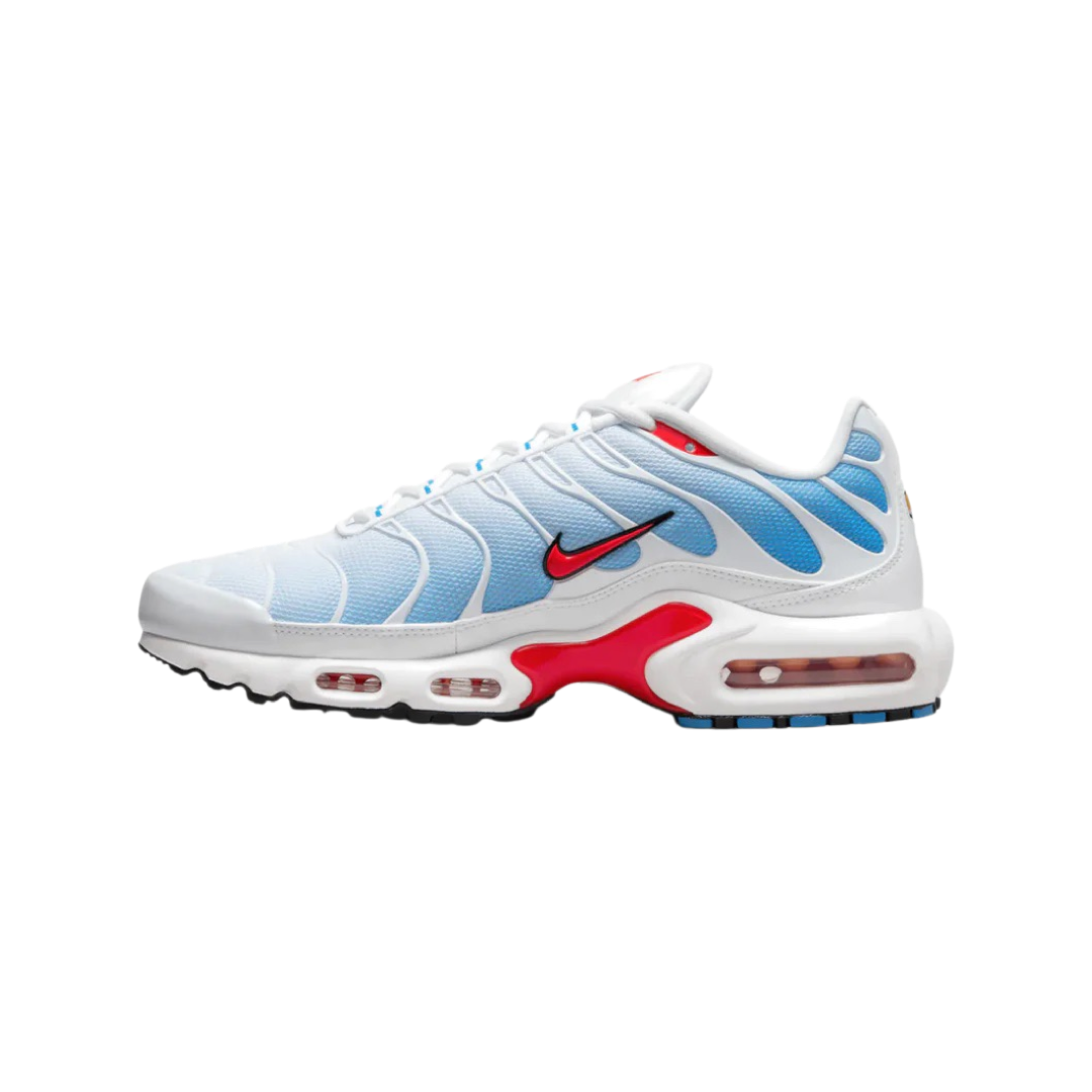 Nike Air Max Plus Tides Blue Red White Running Shoes for Men - Comfortable Cushioned Sneakers for Jogging, Gym & Casual Wear