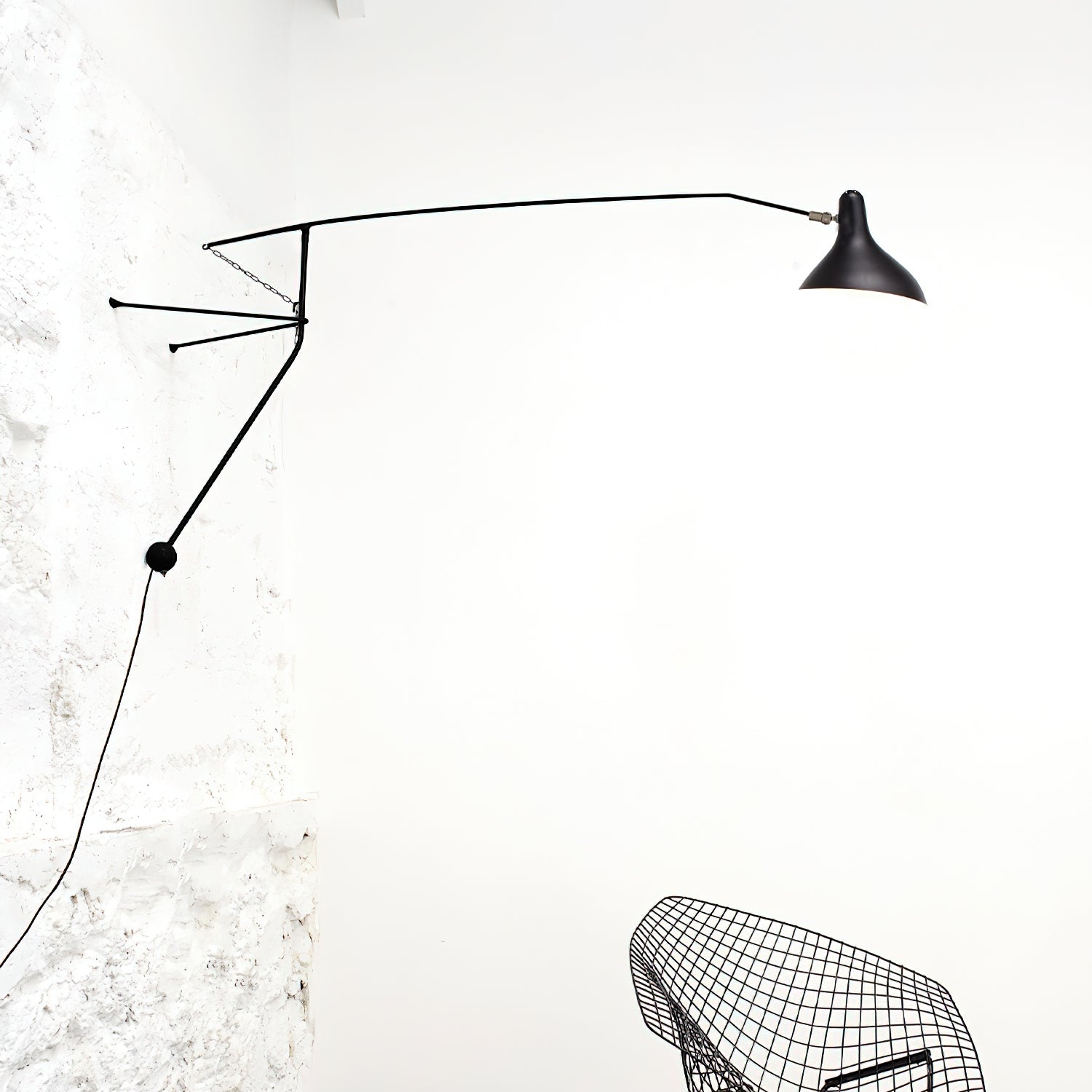 Stylish Black Mantis Wall Lamp - Modern LED Sconce Lighting for Bedroom, Living Room & Hallway | Energy Efficient Indoor Wall Light Fixture
