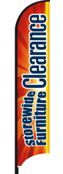 Feather Flag Banner for Storewide Furniture Clearance - High Visibility Advertising Flag for Outdoor Sales & Events - Perfect for Retail Stores, Car Dealerships & Grand Openings