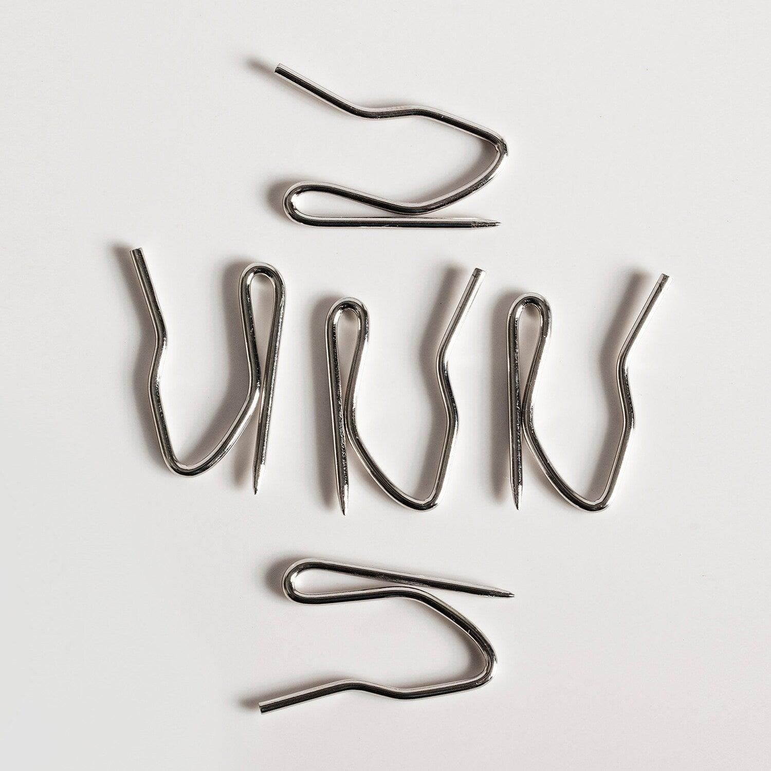 Heavy Duty Drapery Pin Hooks - 22 Pack Curtain Hooks for Drapes, Sheers & Valances - Rustproof Metal Hooks for Home Decor & Window Treatments