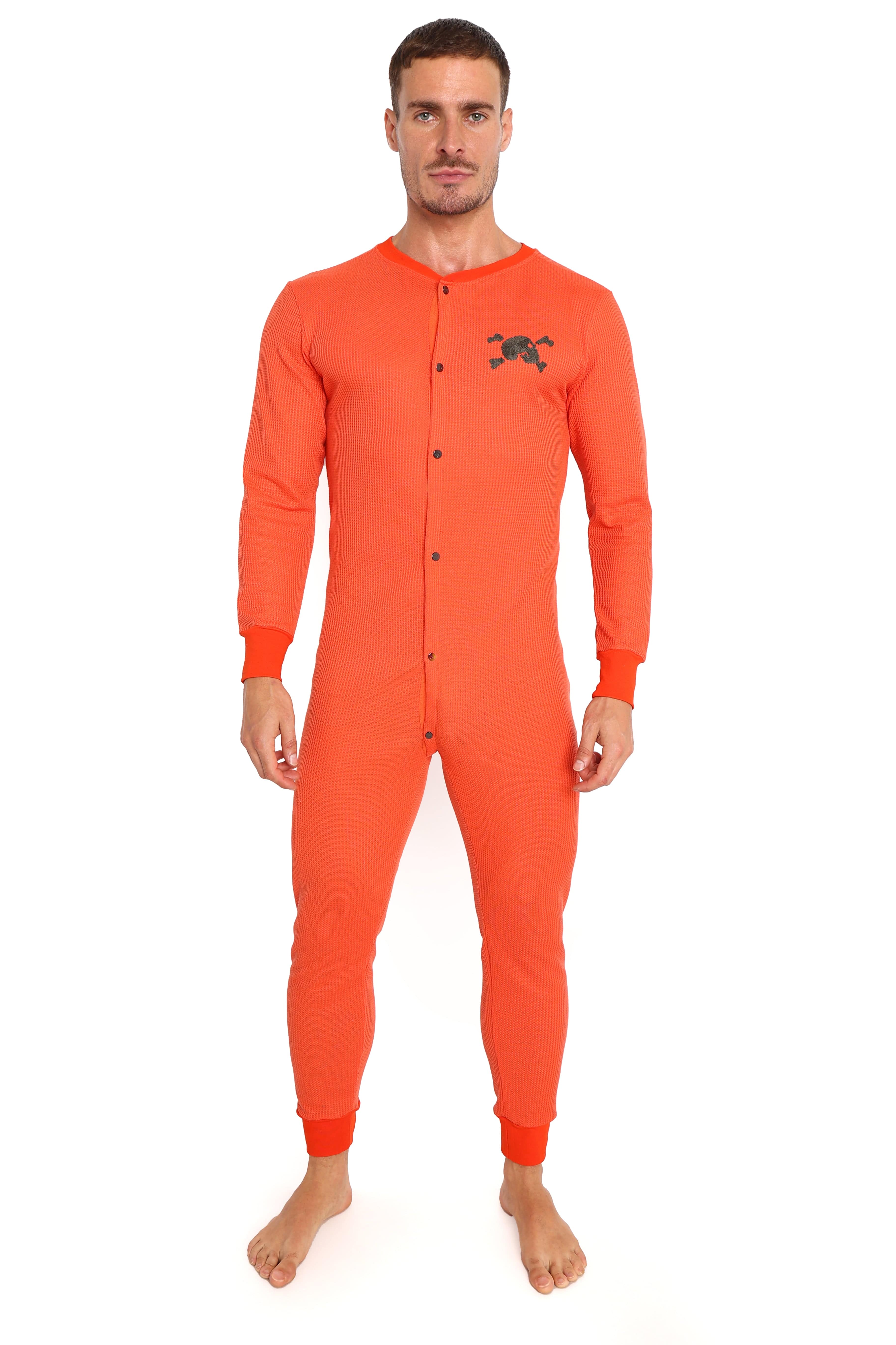 S&B Signature Union Suit Orange - Thermal Underwear for Men & Women - Warm Winter Base Layer for Outdoor Activities, Hunting, and Camping
