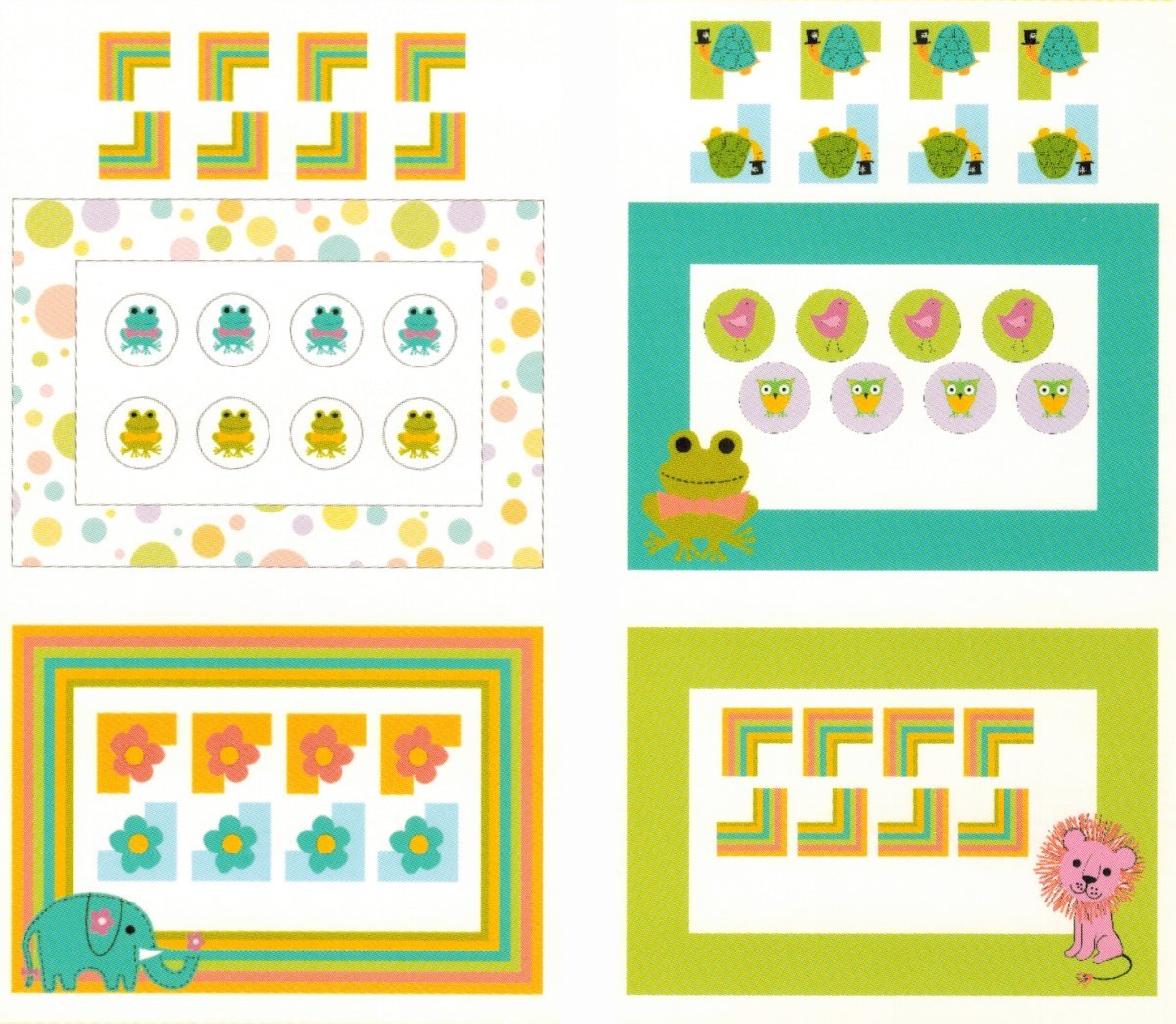 Project Decor Rock Scissor Paper Peel & Stick Photo Frames & Corners - Animal Theme | Self-Adhesive Wall Decor for Kids Room, Nursery, Scrapbooking & DIY Crafts