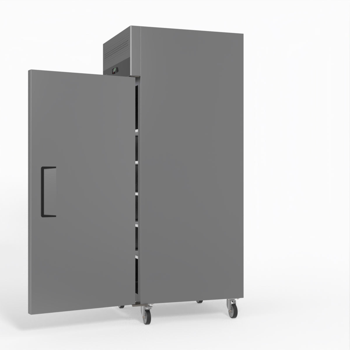 650L Stainless Steel Upright Refrigerator - Commercial Grade Freezer with Glass Door for Restaurants, Grocery Stores & Supermarkets - Energy Efficient Heavy Duty Fridge for Food Storage & Display