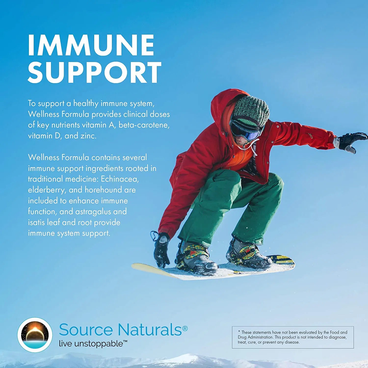 Source Naturals Wellness Formula - Immune Support Supplement with Vitamins, Herbs & Antioxidants for Daily Health & Wellness | Boosts Immunity, Energy & Overall Well-Being | Ideal for Cold Season, Travel & Busy Lifestyles