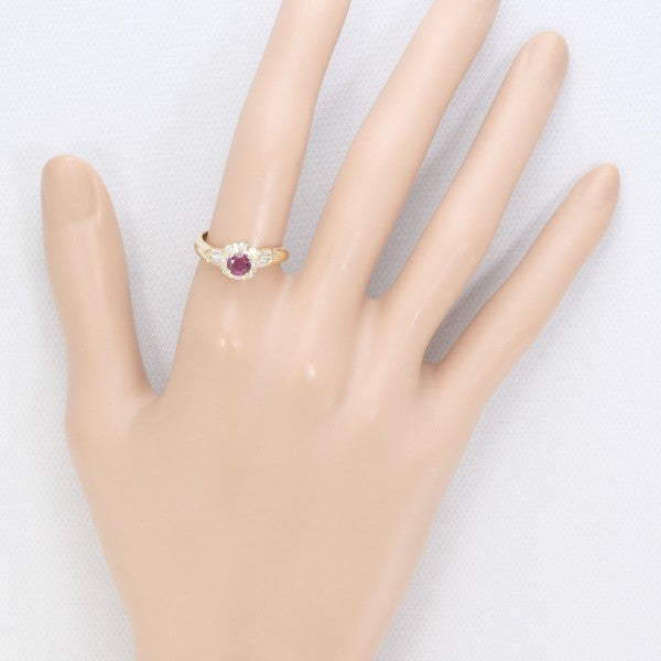 18K Yellow Gold Ruby and Diamond Ring for Women - Elegant Vintage Style Jewelry for Engagement, Wedding, Anniversary & Special Occasions
