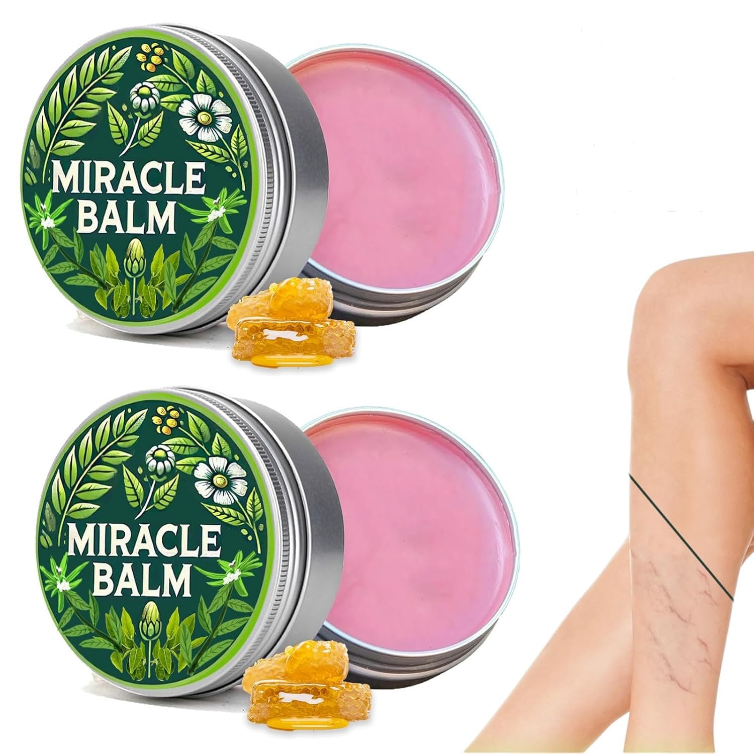 Senzio Organic Miracle Balm 2-Pack - Natural Soothing Balm for Legs, Arms & Back Relief - Plant-Based Skin Care for Relaxation & Comfort | Perfect for Post-Workout Recovery & Daily Stress Relief